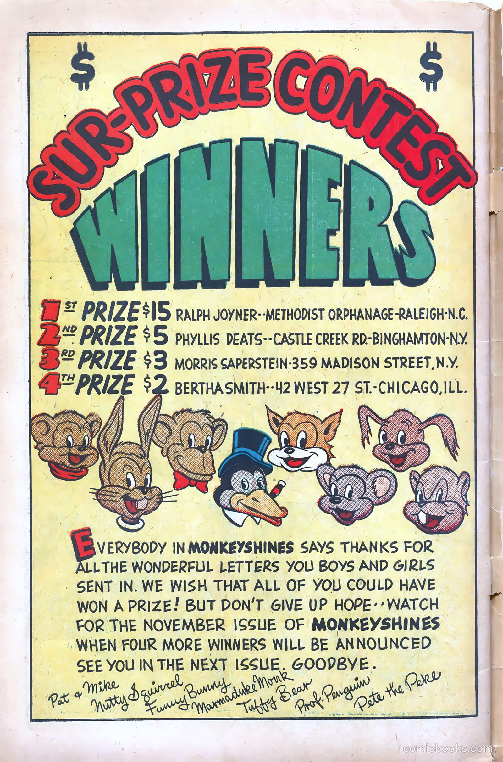 Monkeyshines Comics #22 (1948) — page 50 of 52