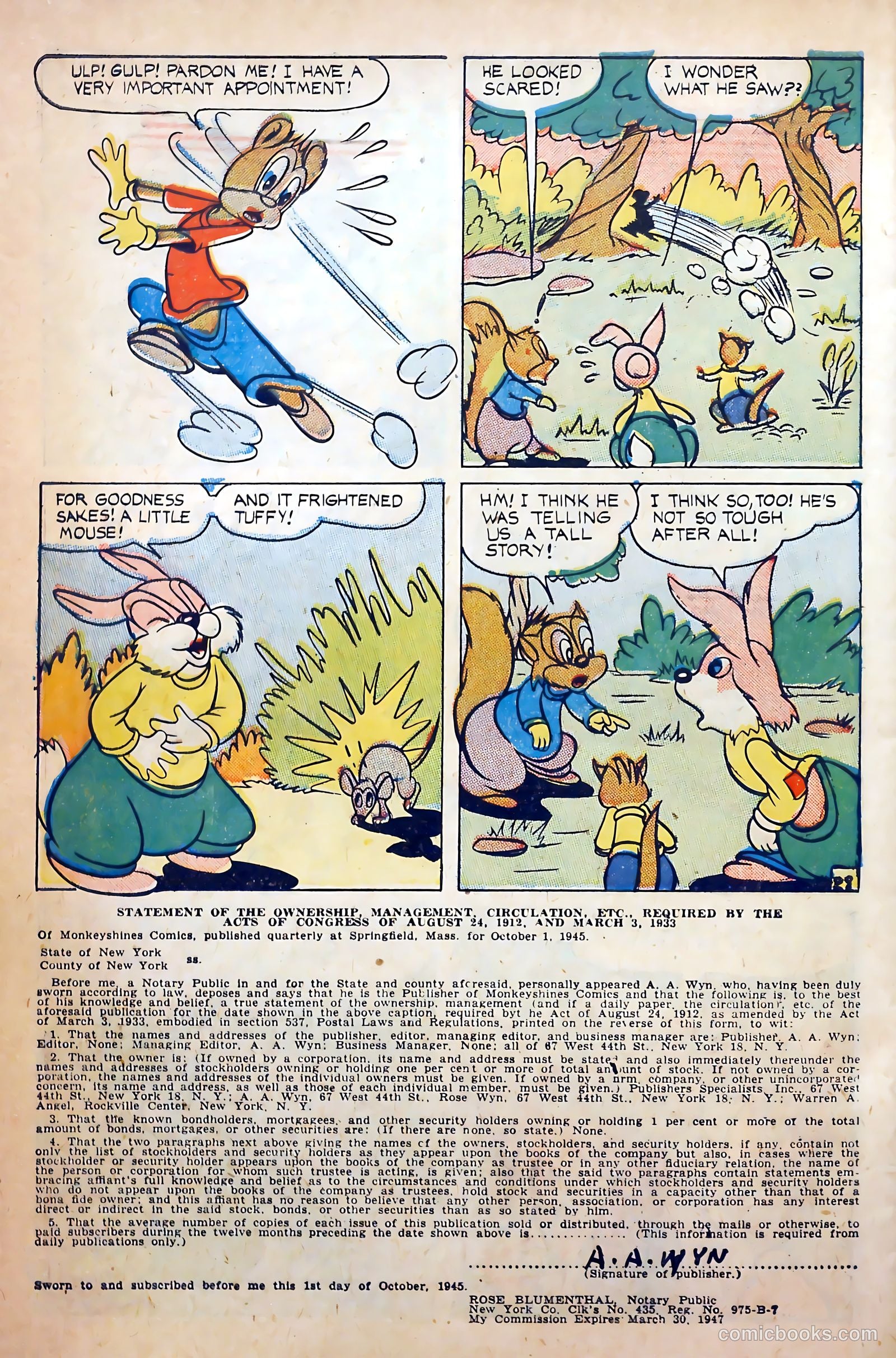 Monkeyshines Comics #7 (1946) — page 30 of 37