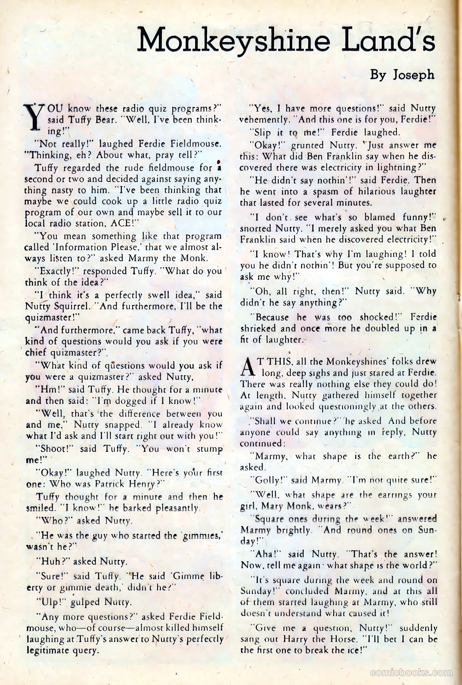 Monkeyshines Comics #8 (1946) — page 16 of 36