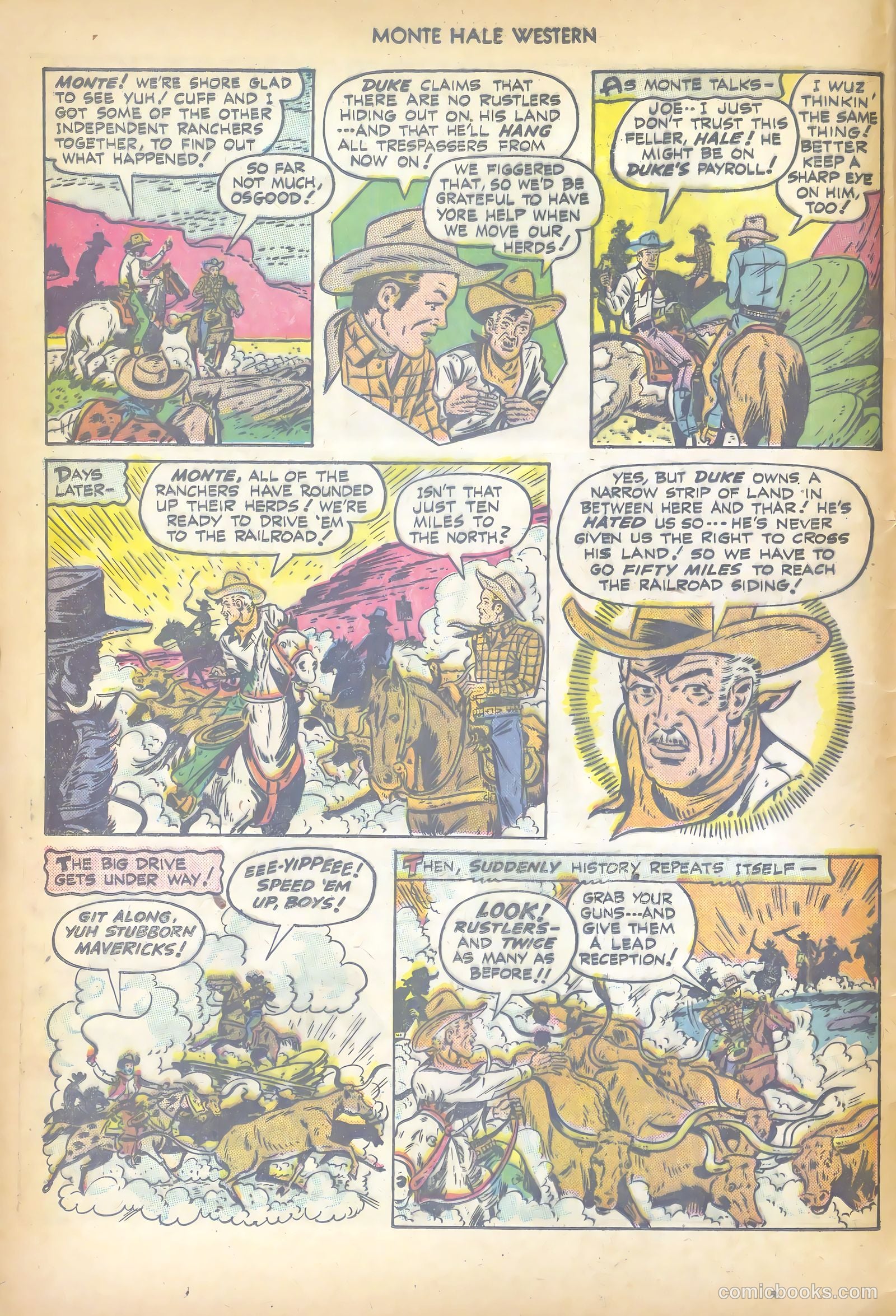Monte Hale Western #36 (1949) — page 8 of 52