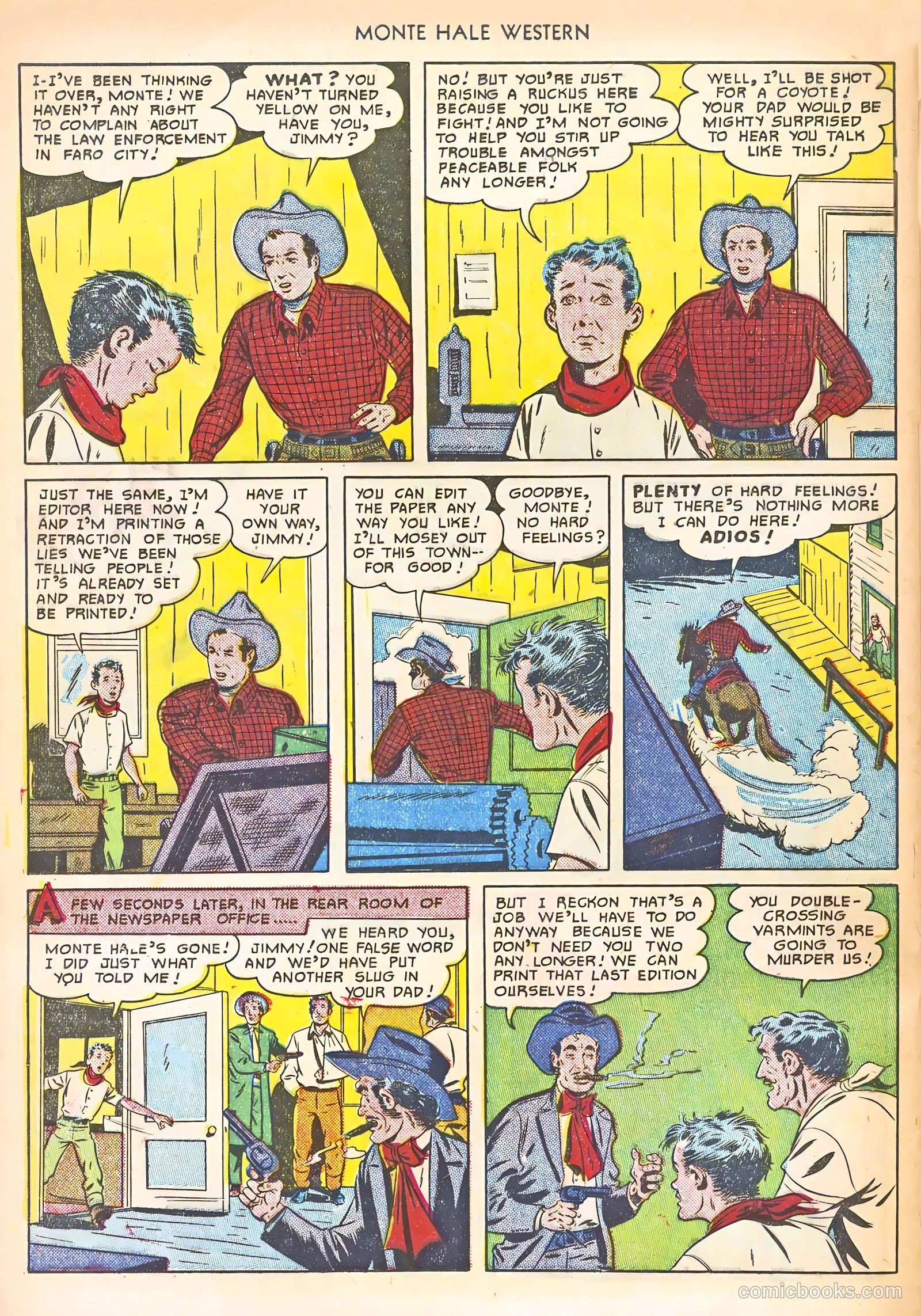 Monte Hale Western #58 (1951) — page 36 of 52