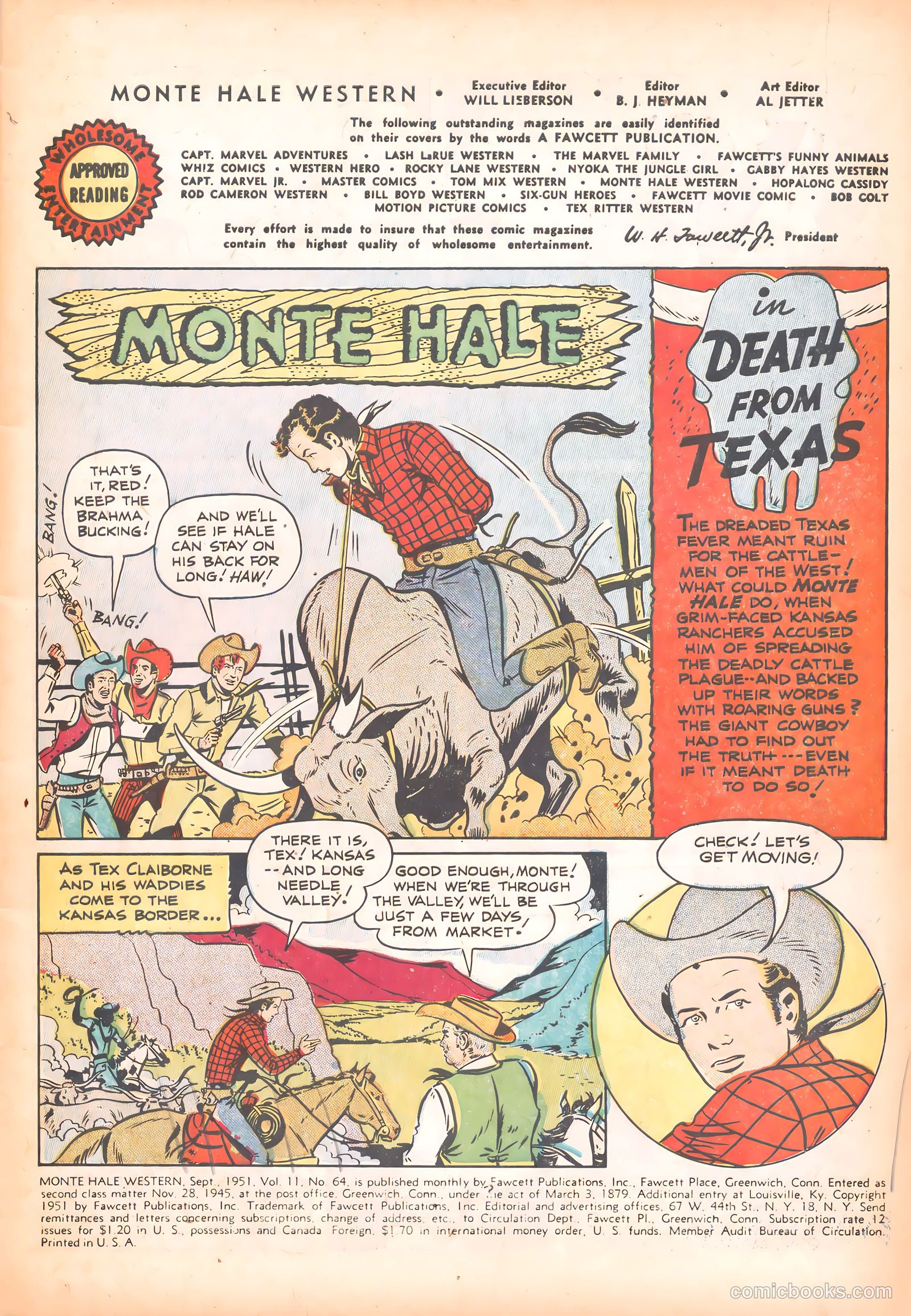 Monte Hale Western #64 (1951) — page 3 of 36