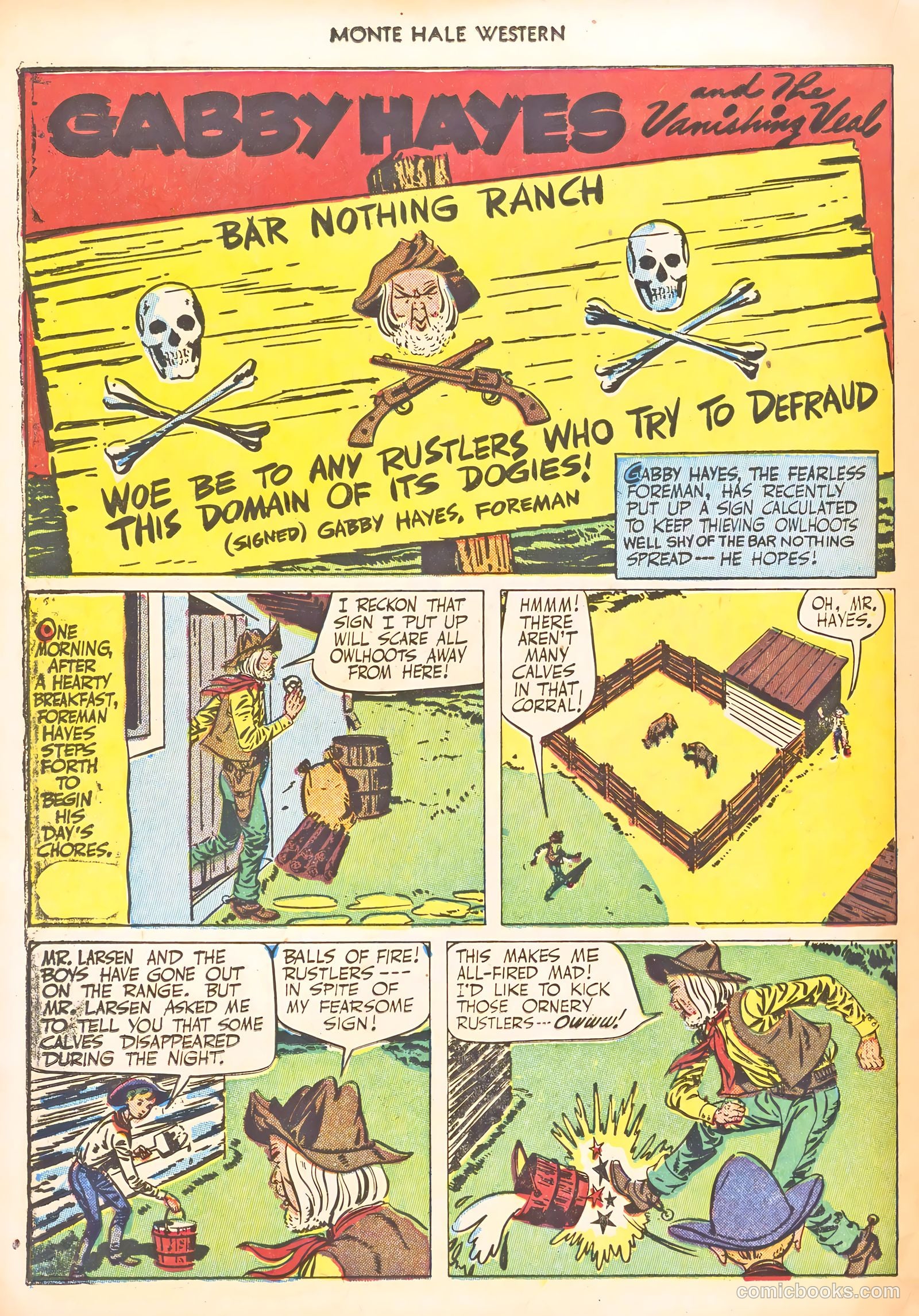 Monte Hale Western #66 (1951) — page 22 of 36