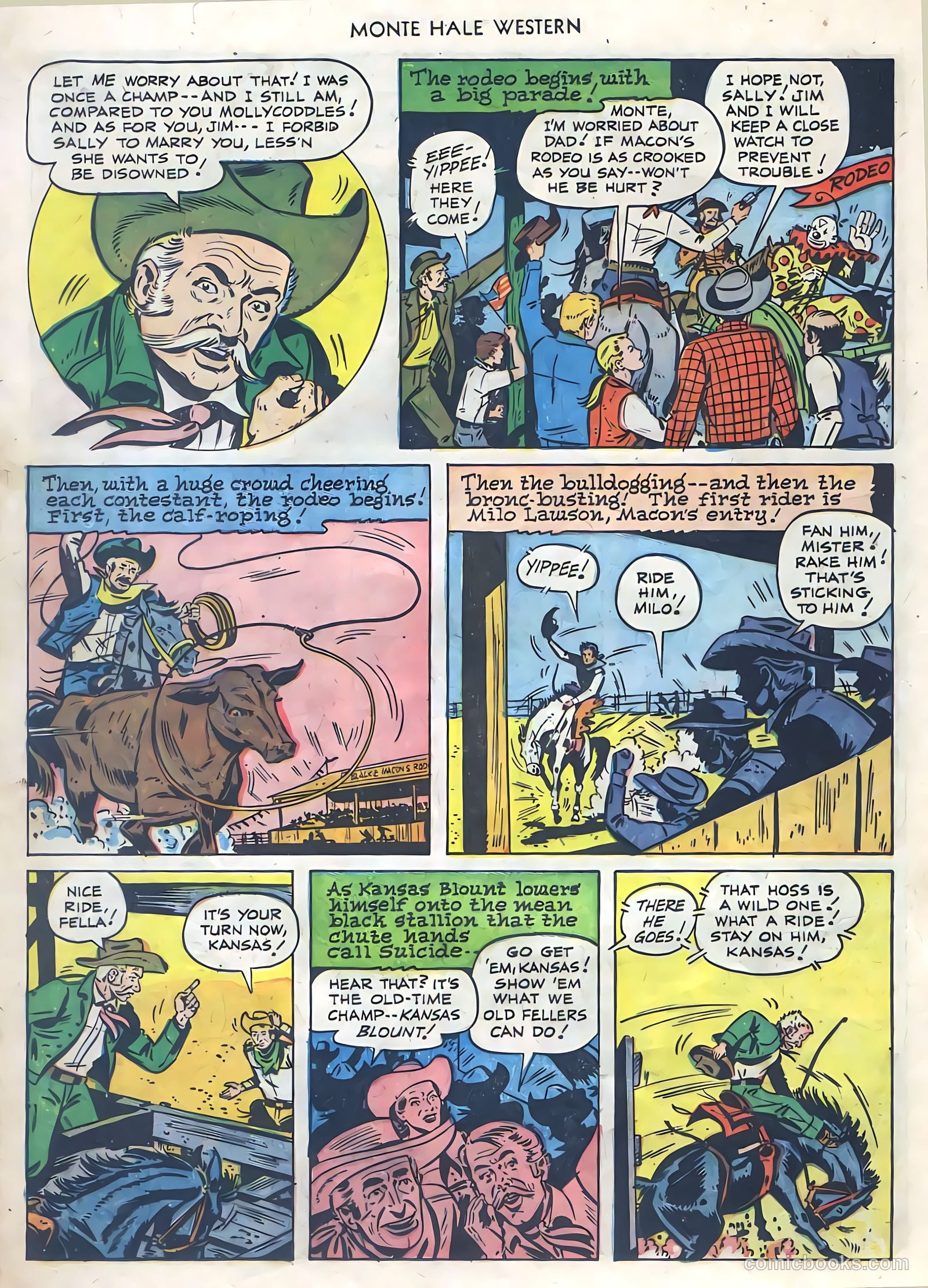Monte Hale Western #77 (1952) — page 16 of 36