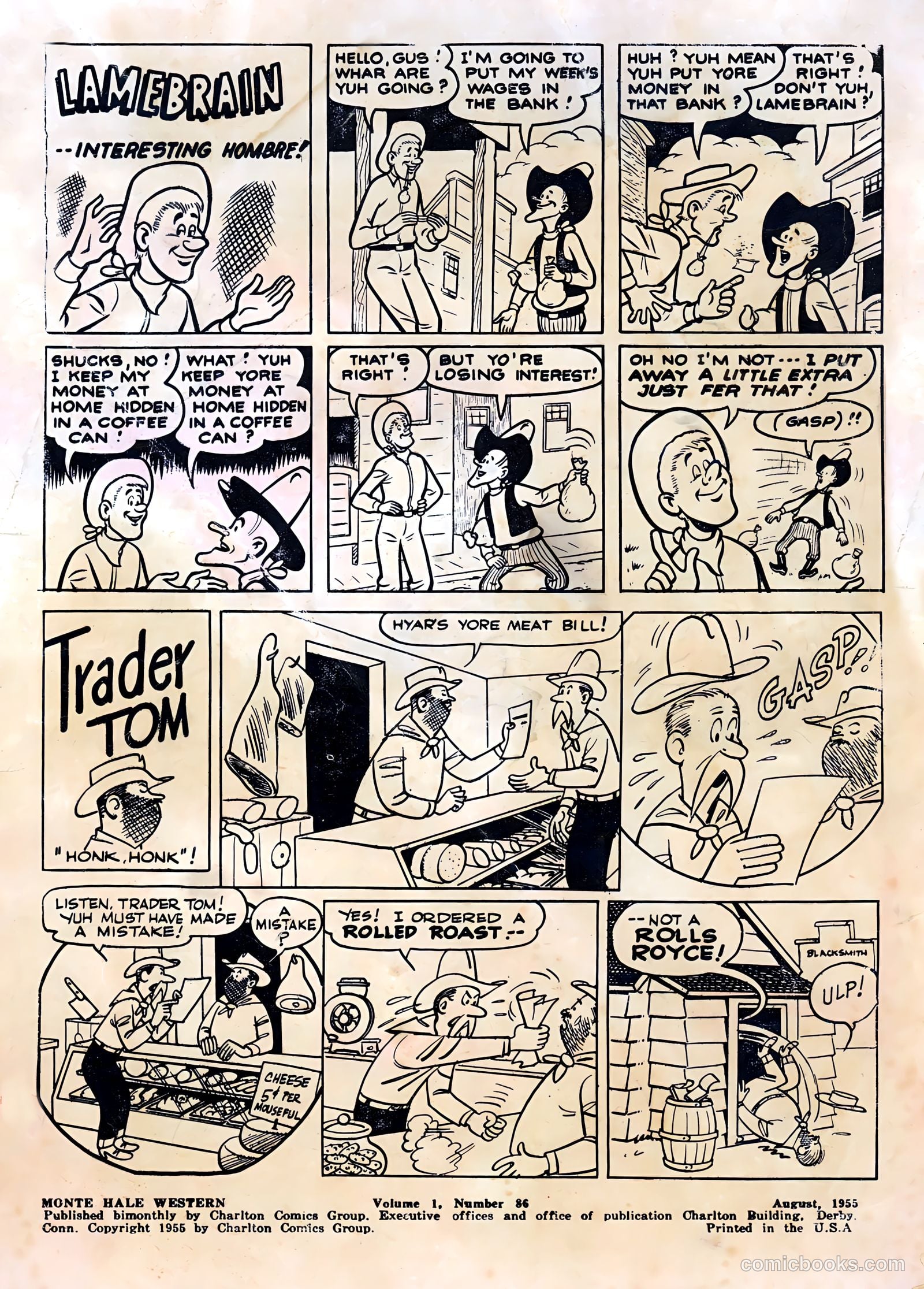 Monte Hale Western #86 (1955) — page 2 of 36