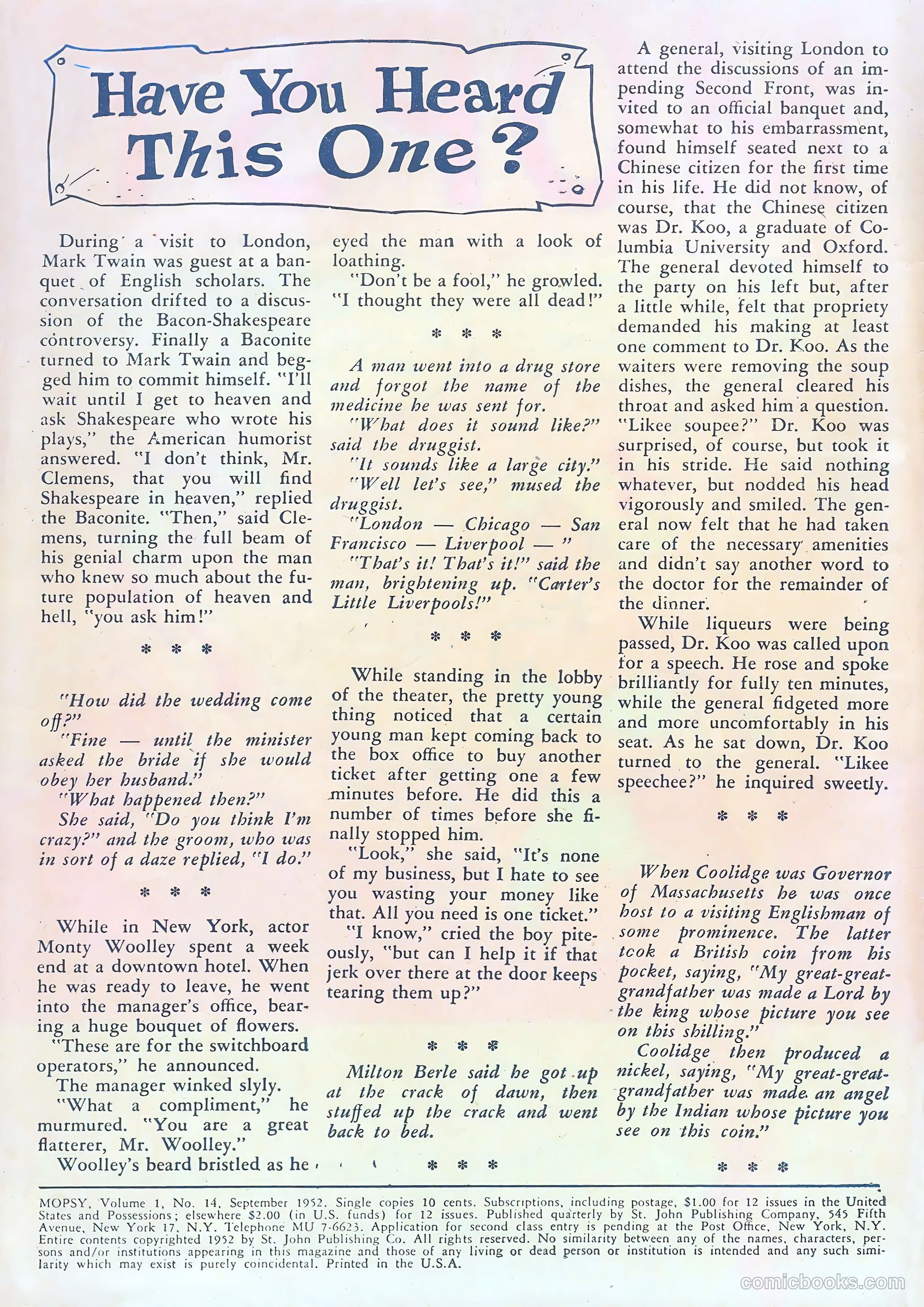 Mopsy #14 (1952) — page 2 of 36