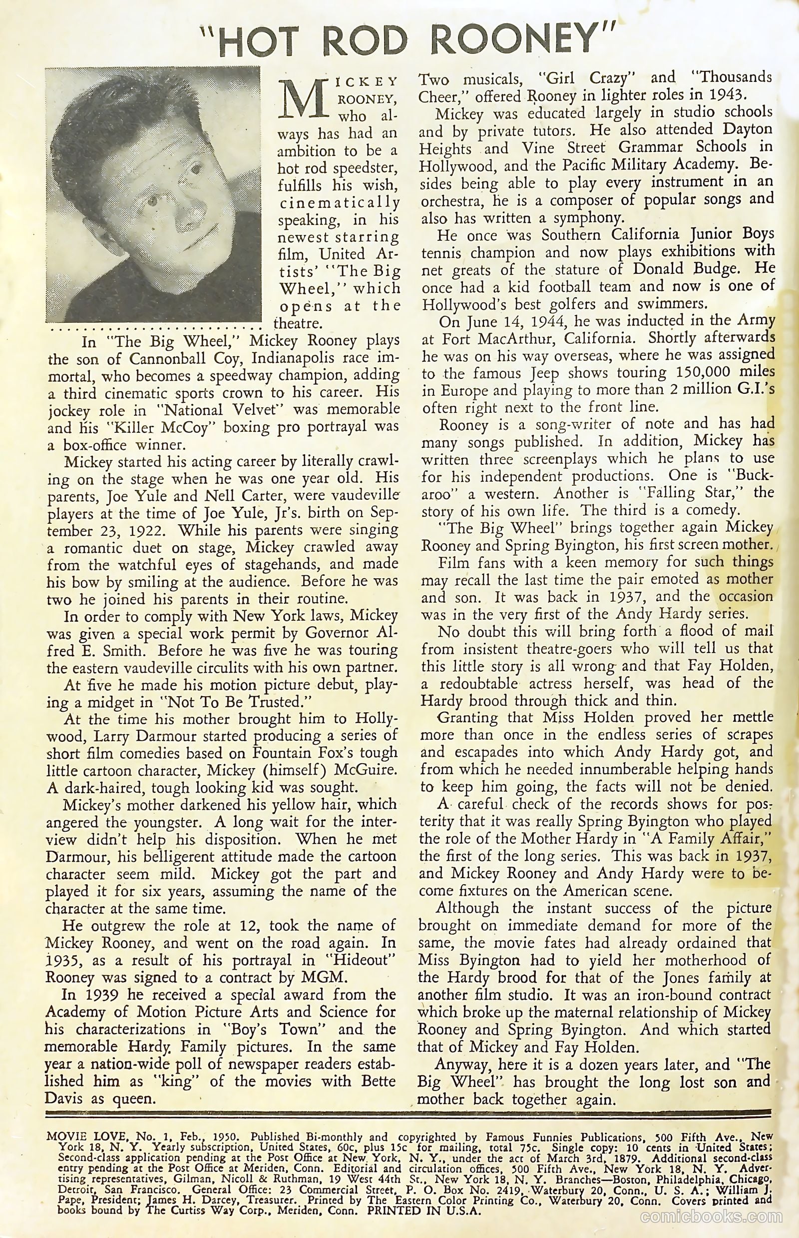 Movie Love #1 (1950) — page 2 of 52