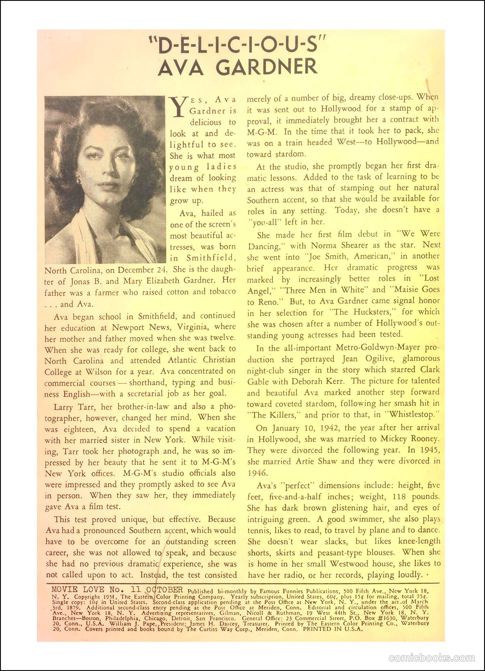 Movie Love #11 (1951) — page 2 of 52