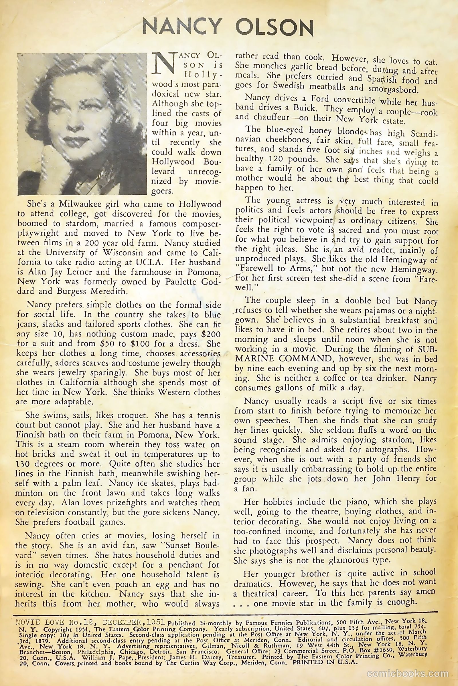 Movie Love #12 (1951) — page 3 of 37