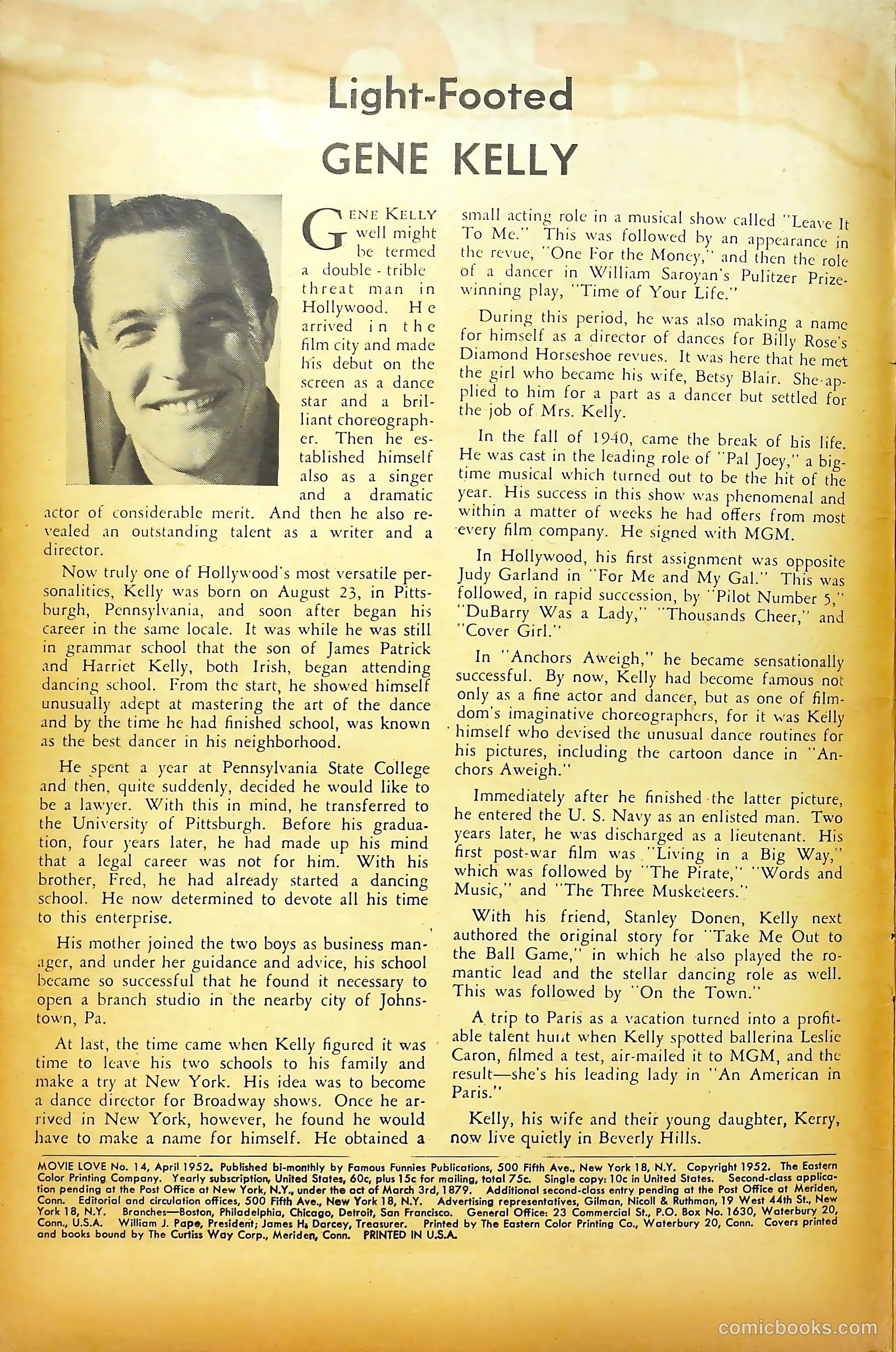 Movie Love #14 (1952) — page 3 of 37