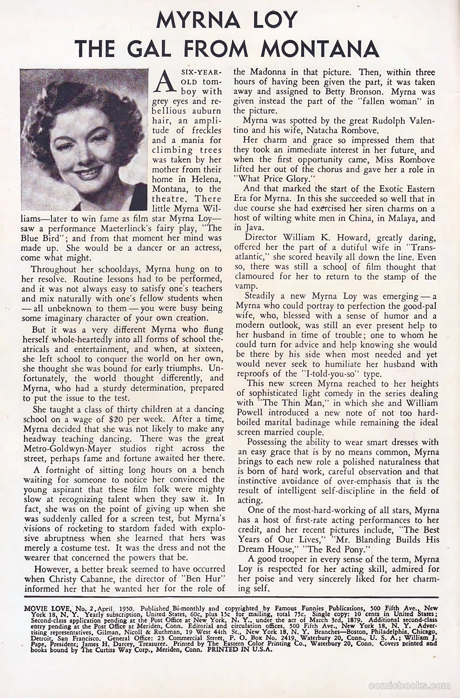 Movie Love #2 (1950) — page 2 of 52