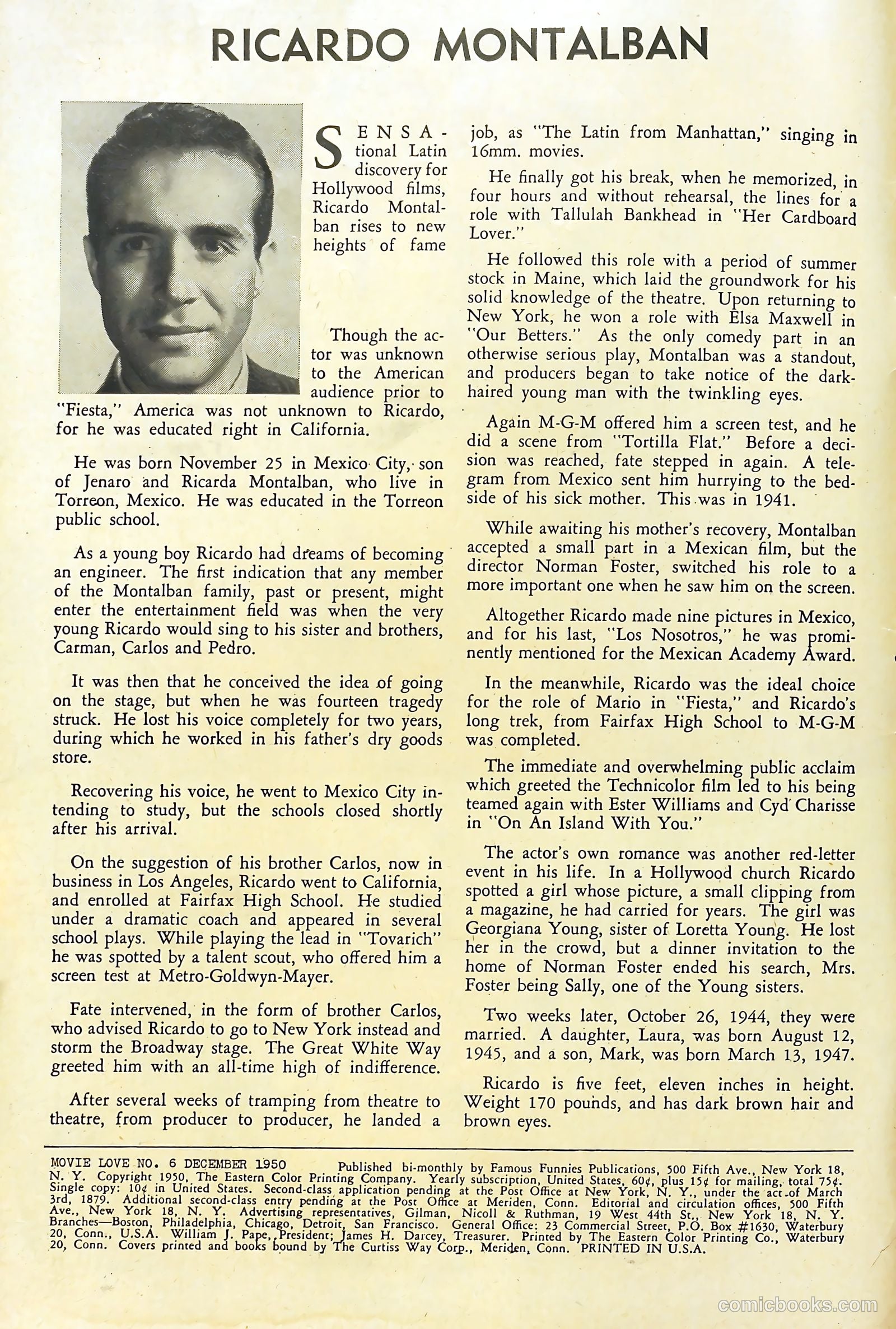 Movie Love #6 (1950) — page 2 of 53