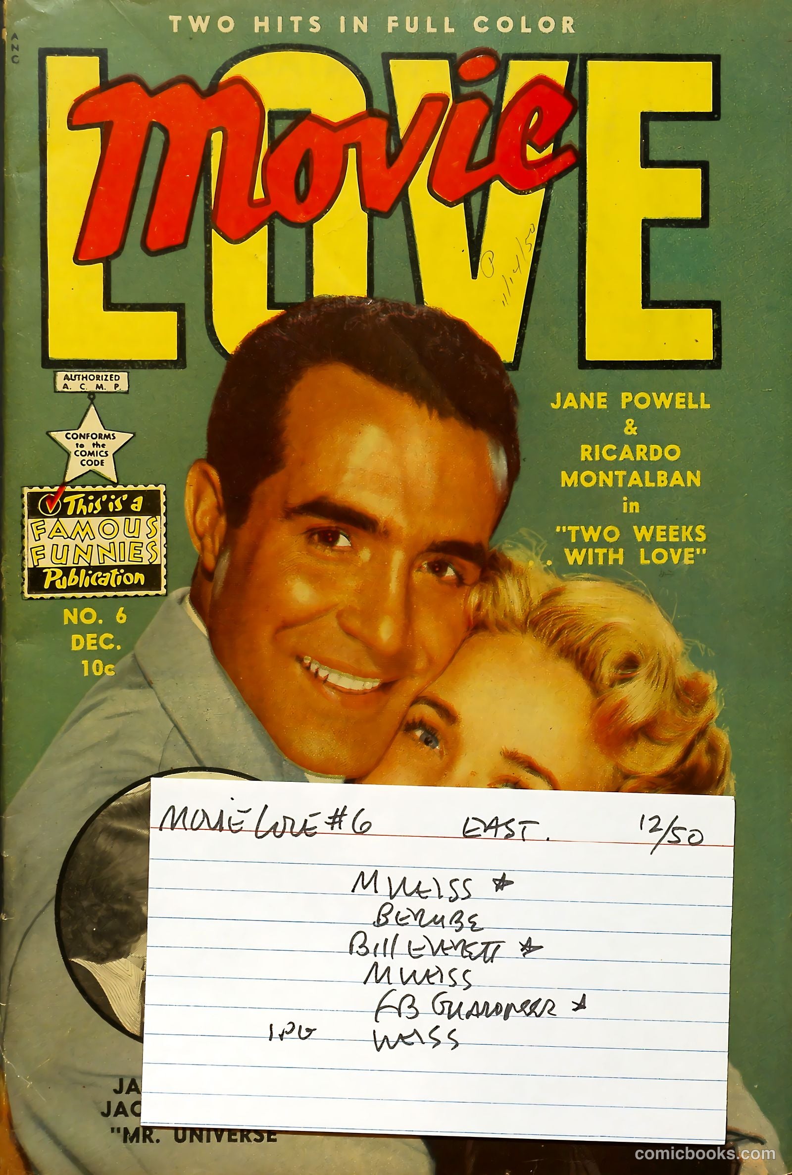 Movie Love #6 (1950) — page 53 of 53