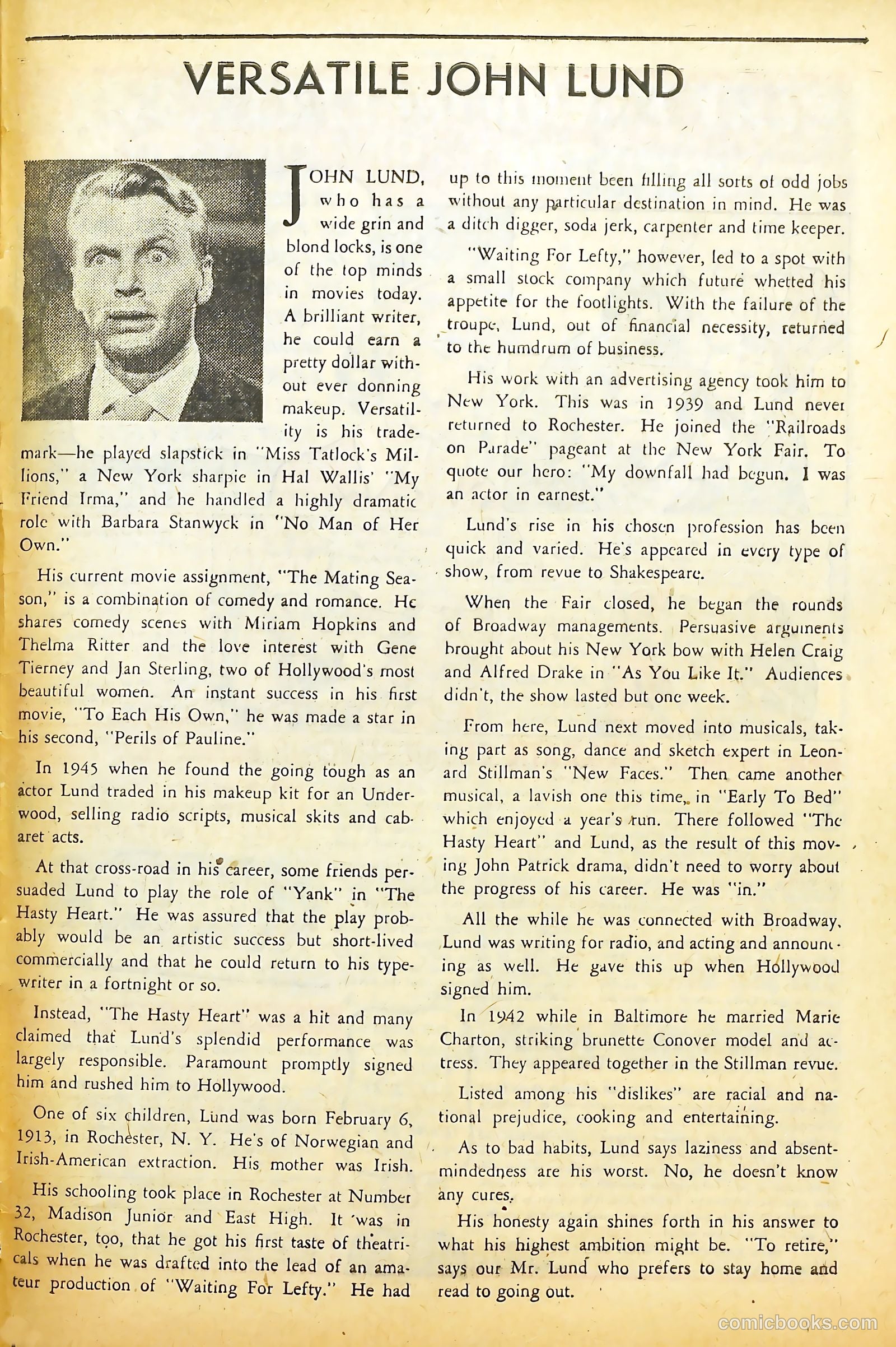 Movie Love #9 (1951) — page 48 of 52