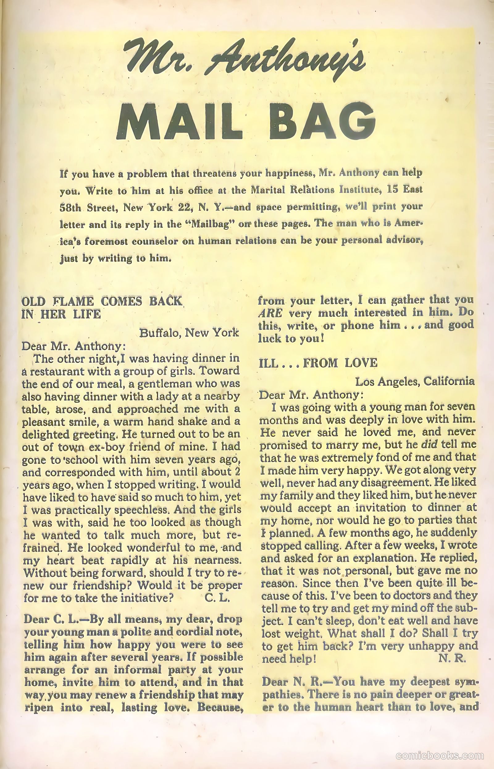 Mr. Anthony's Love Clinic #1 (1949) — page 39 of 52