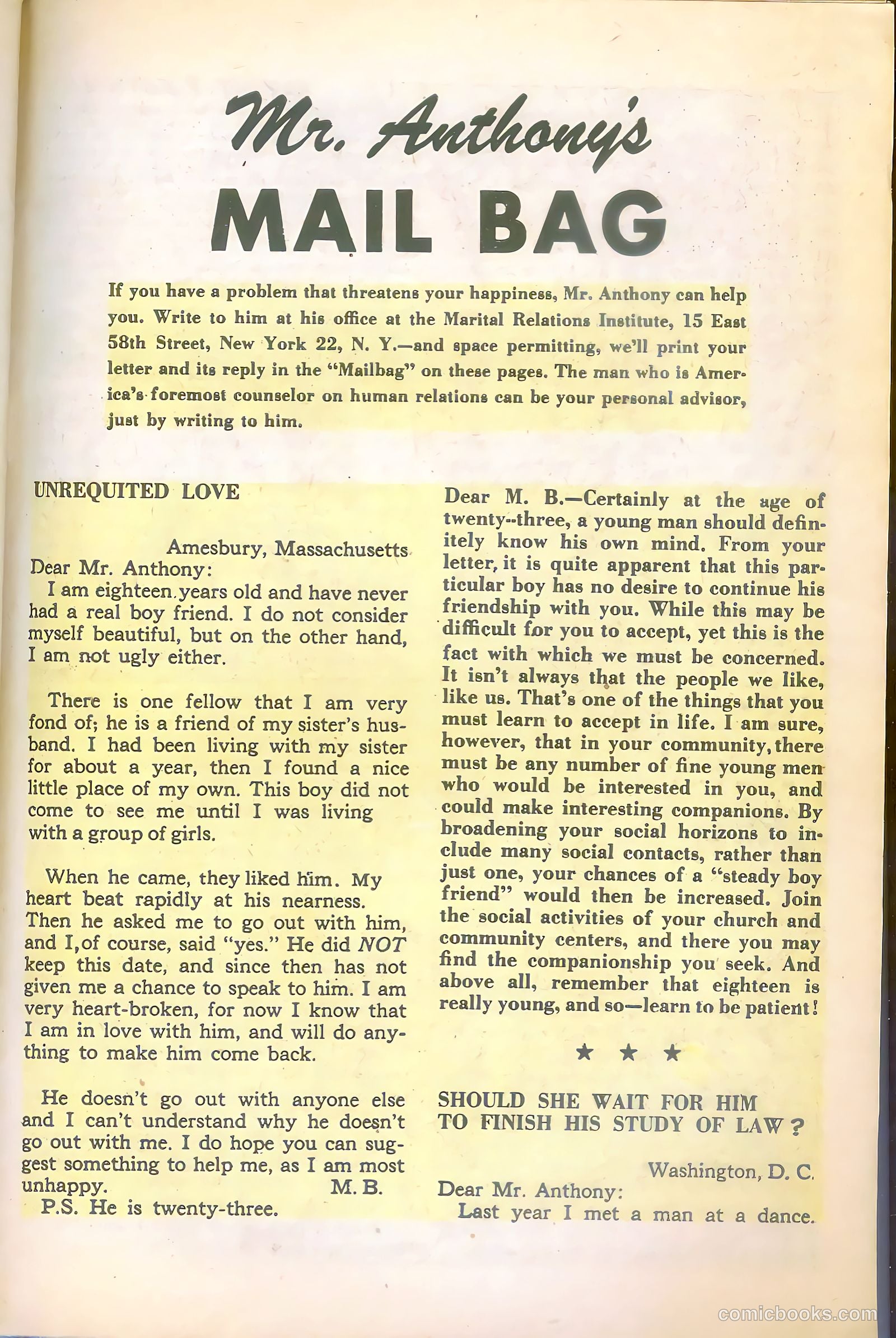 Mr. Anthony's Love Clinic #2 (1949) — page 39 of 52