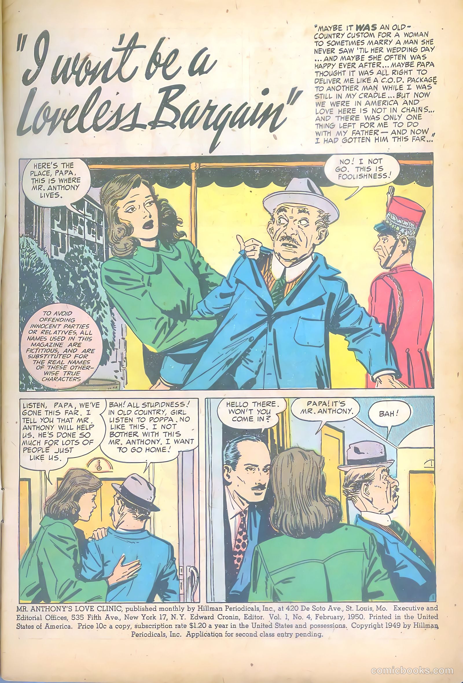 Mr. Anthony's Love Clinic #4 (1950) — page 3 of 52