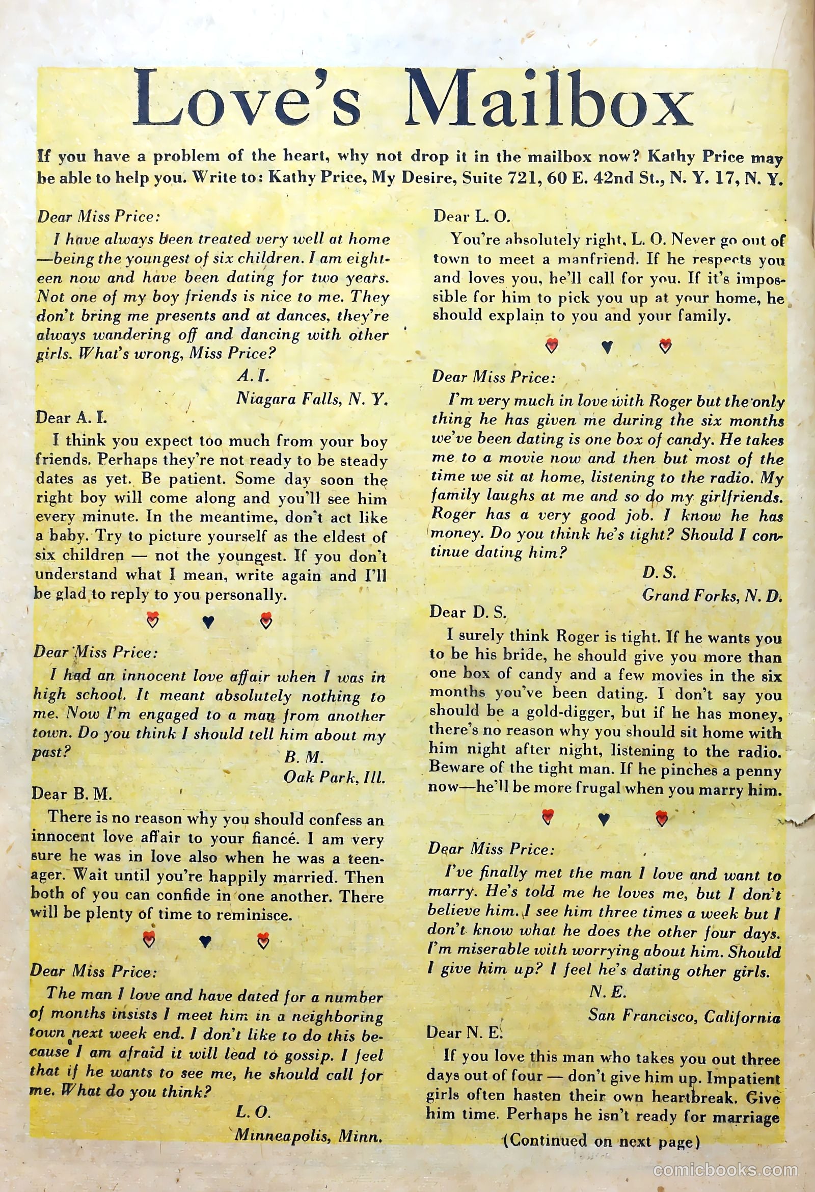 My Desire, Intimate Confessions #31 (1949) — page 22 of 36