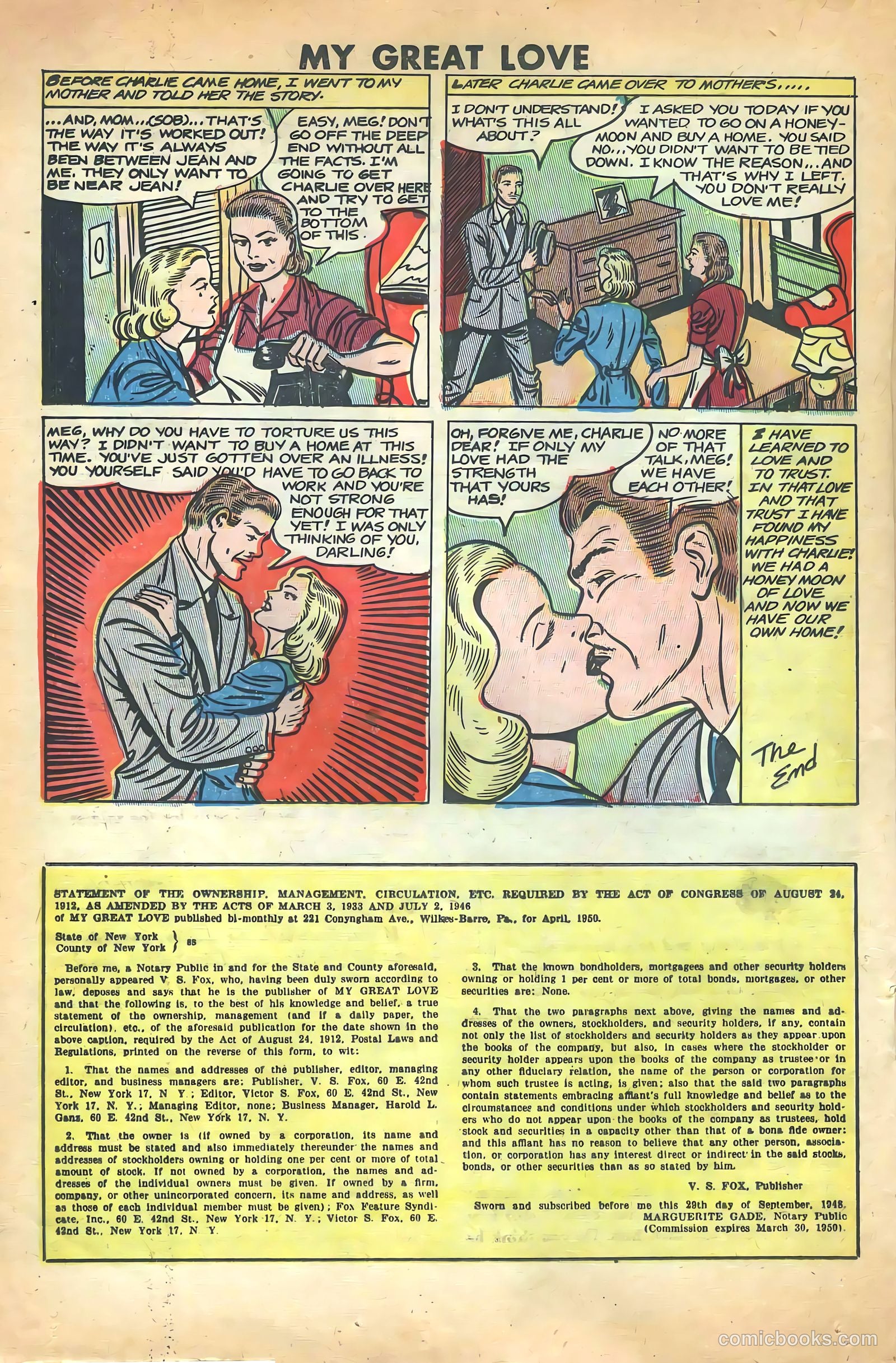 My Great Love #4 (1950) — page 20 of 36