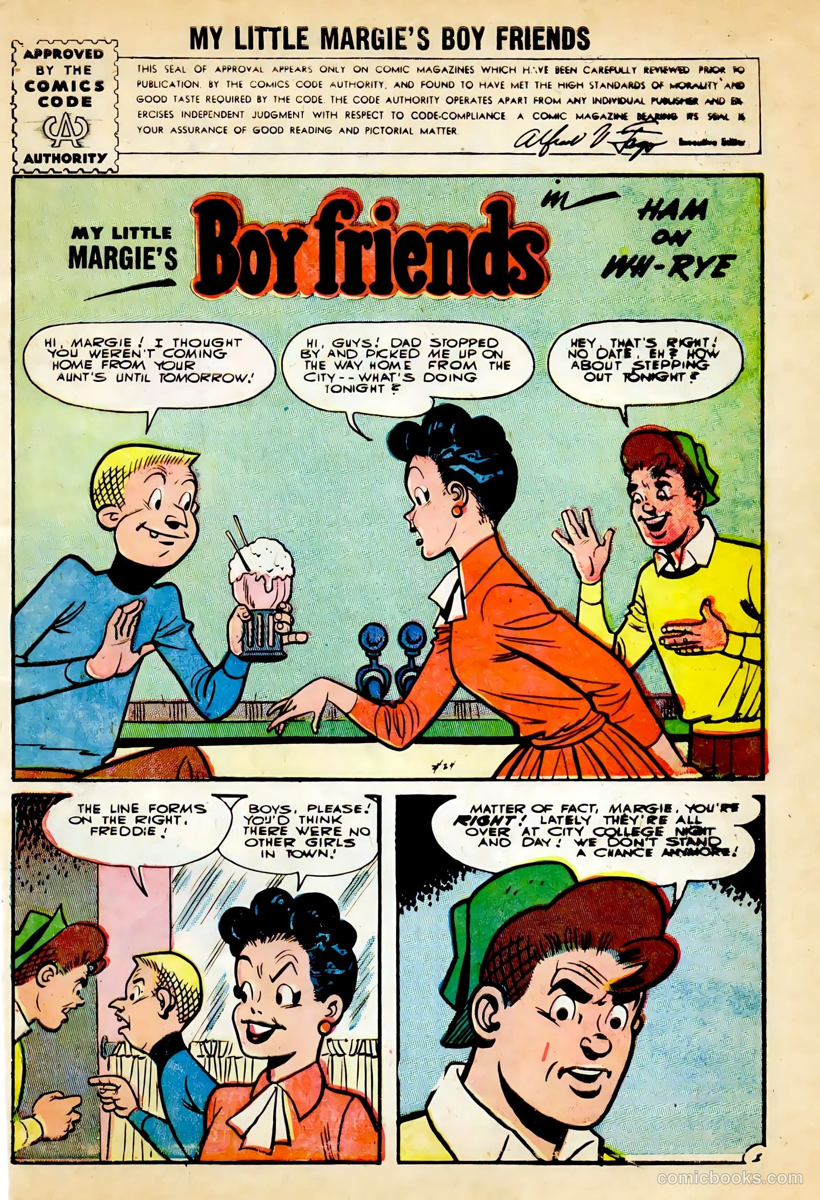 My Little Margie's Boy Friends #5 (1956) — page 3 of 36