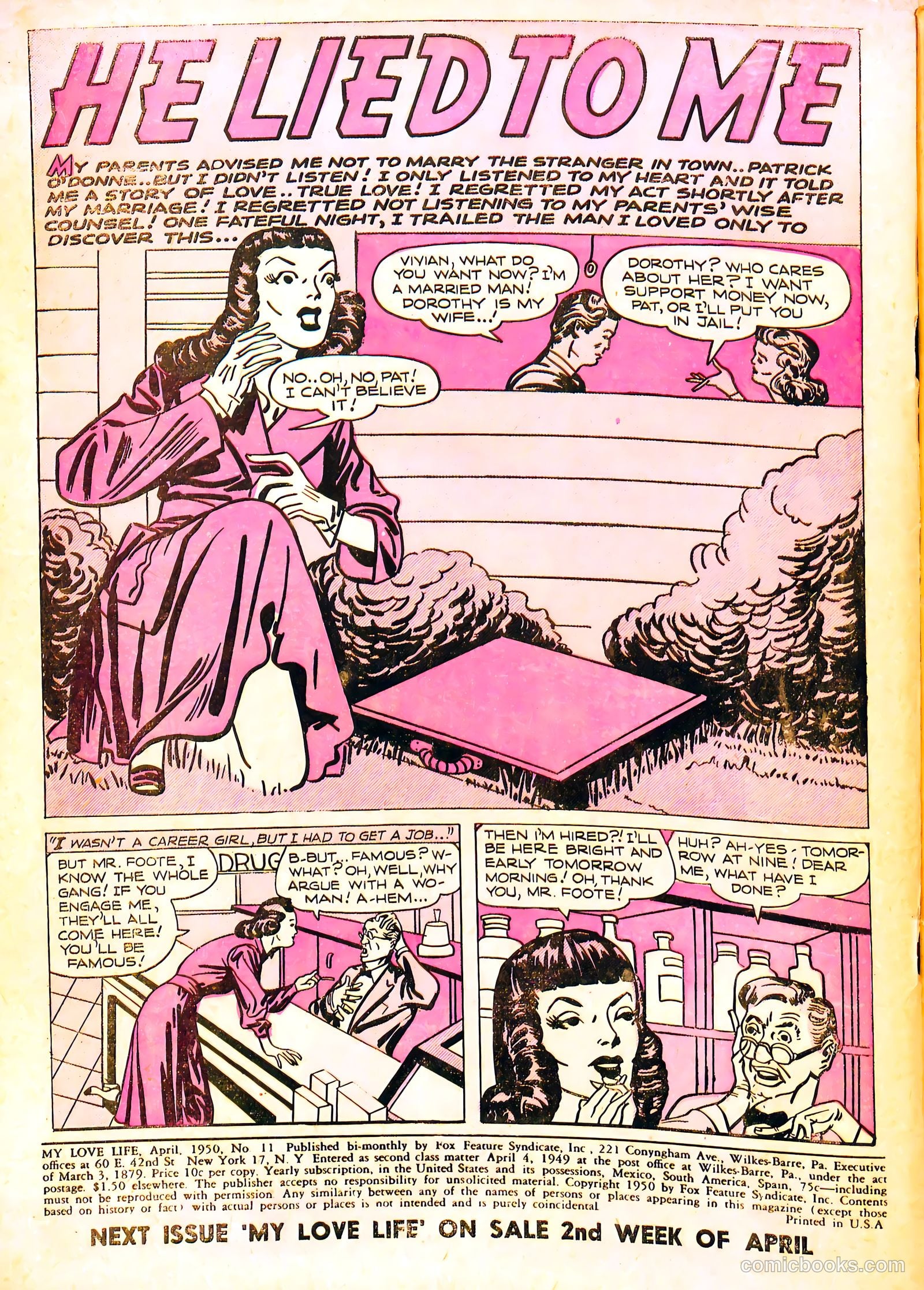 My Love Life #11 (1950) — page 2 of 36