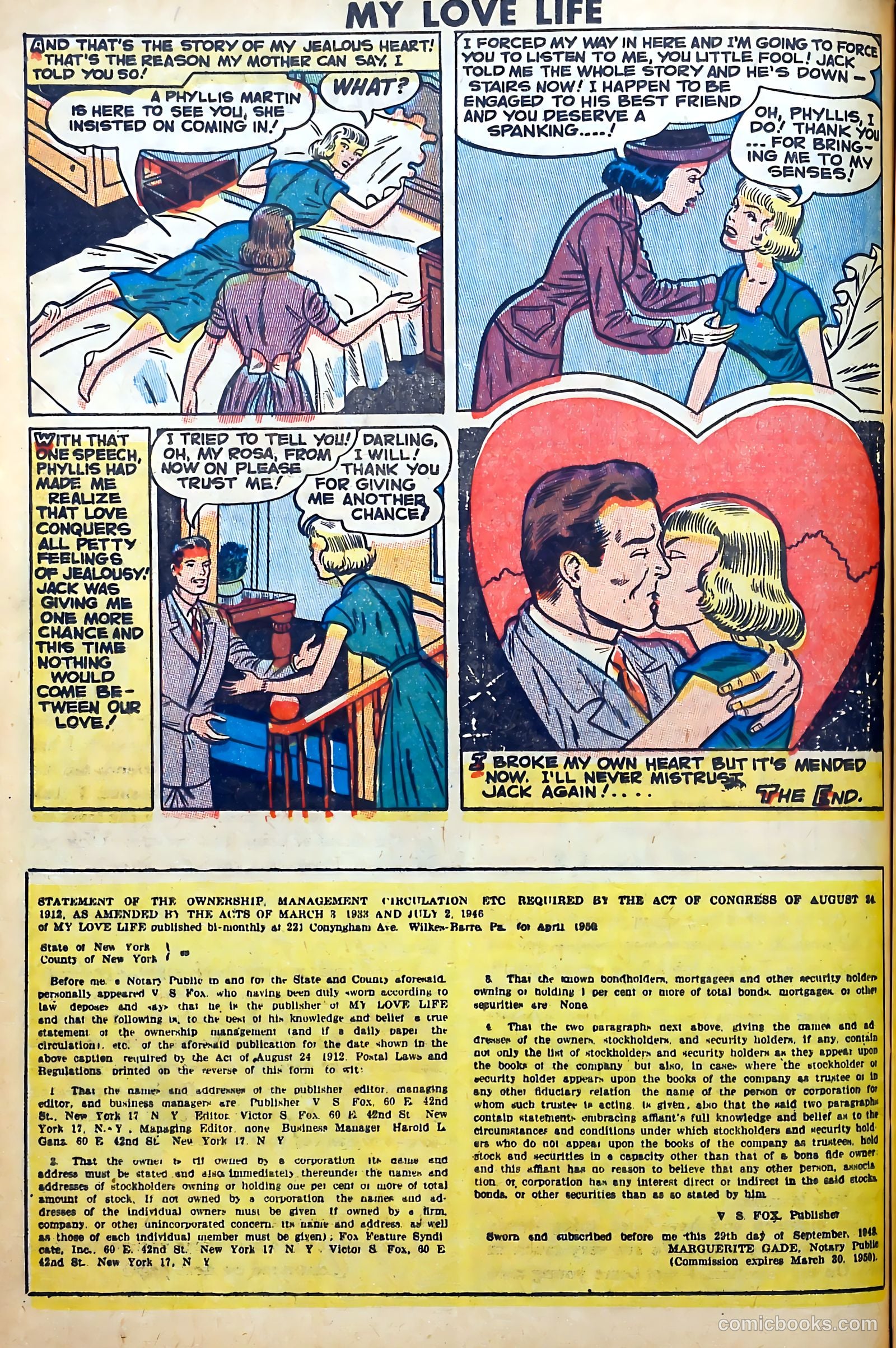 My Love Life #11 (1950) — page 20 of 36