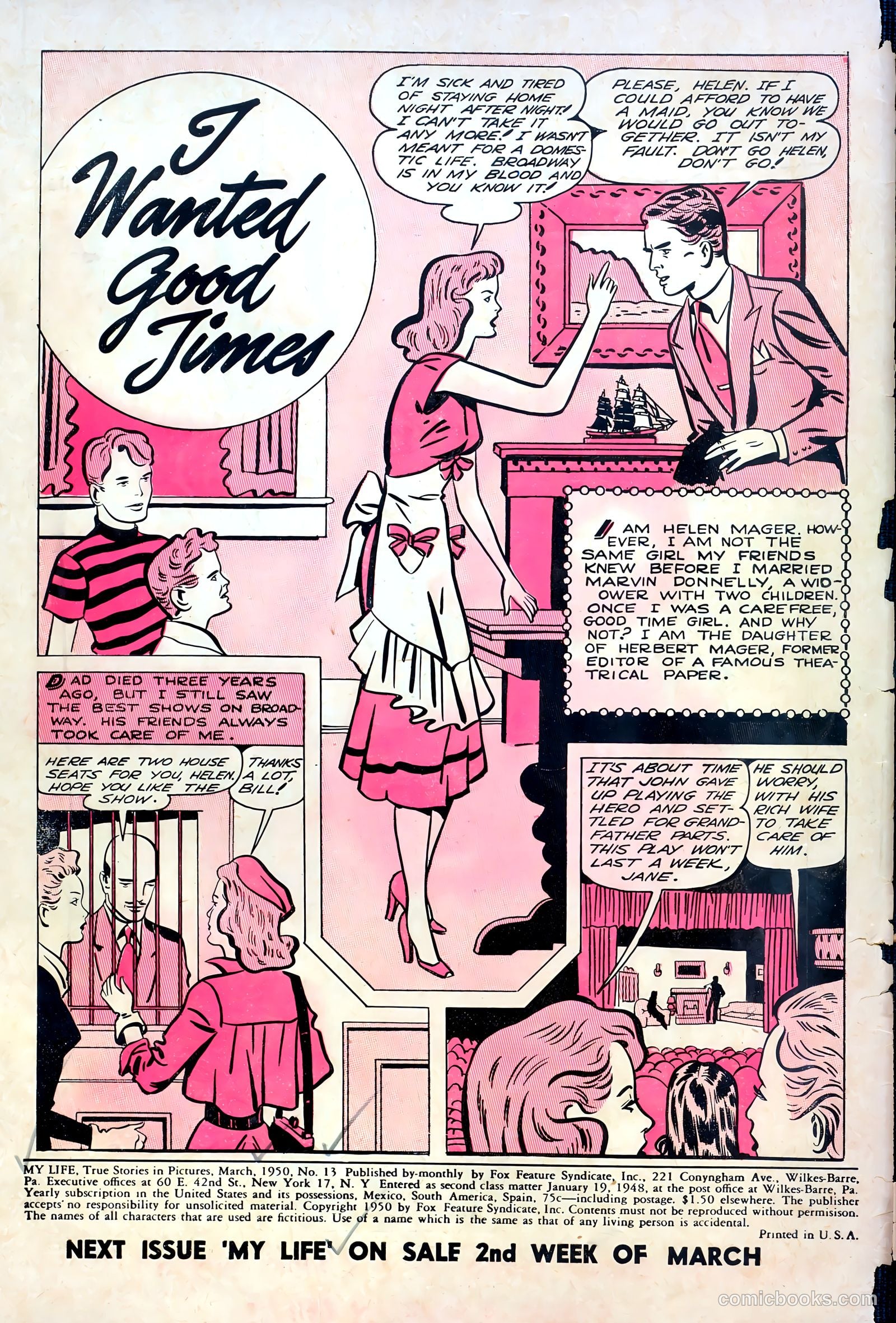 My Love Life #13 (1951) — page 2 of 36