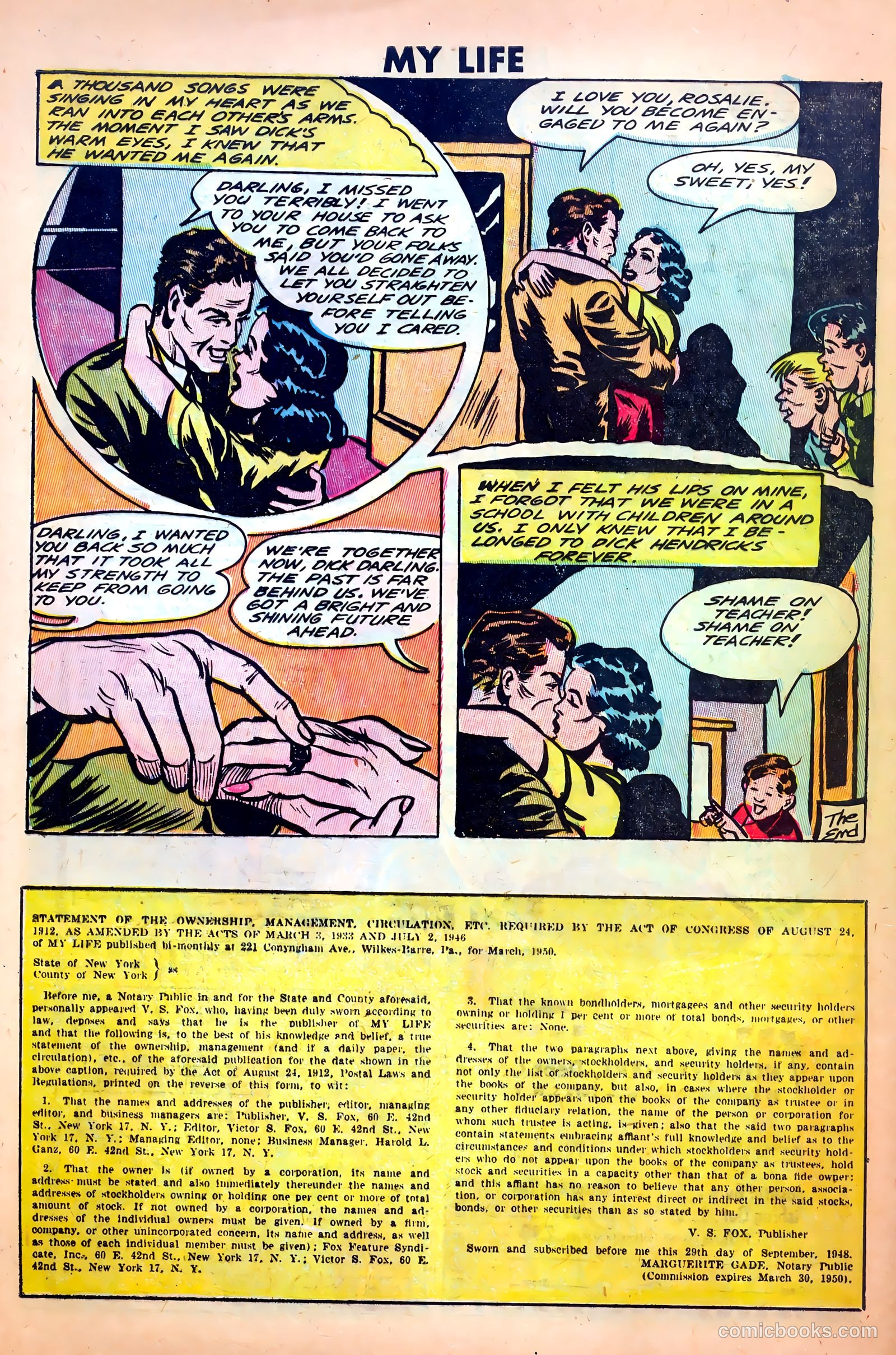My Love Life #13 (1951) — page 32 of 36