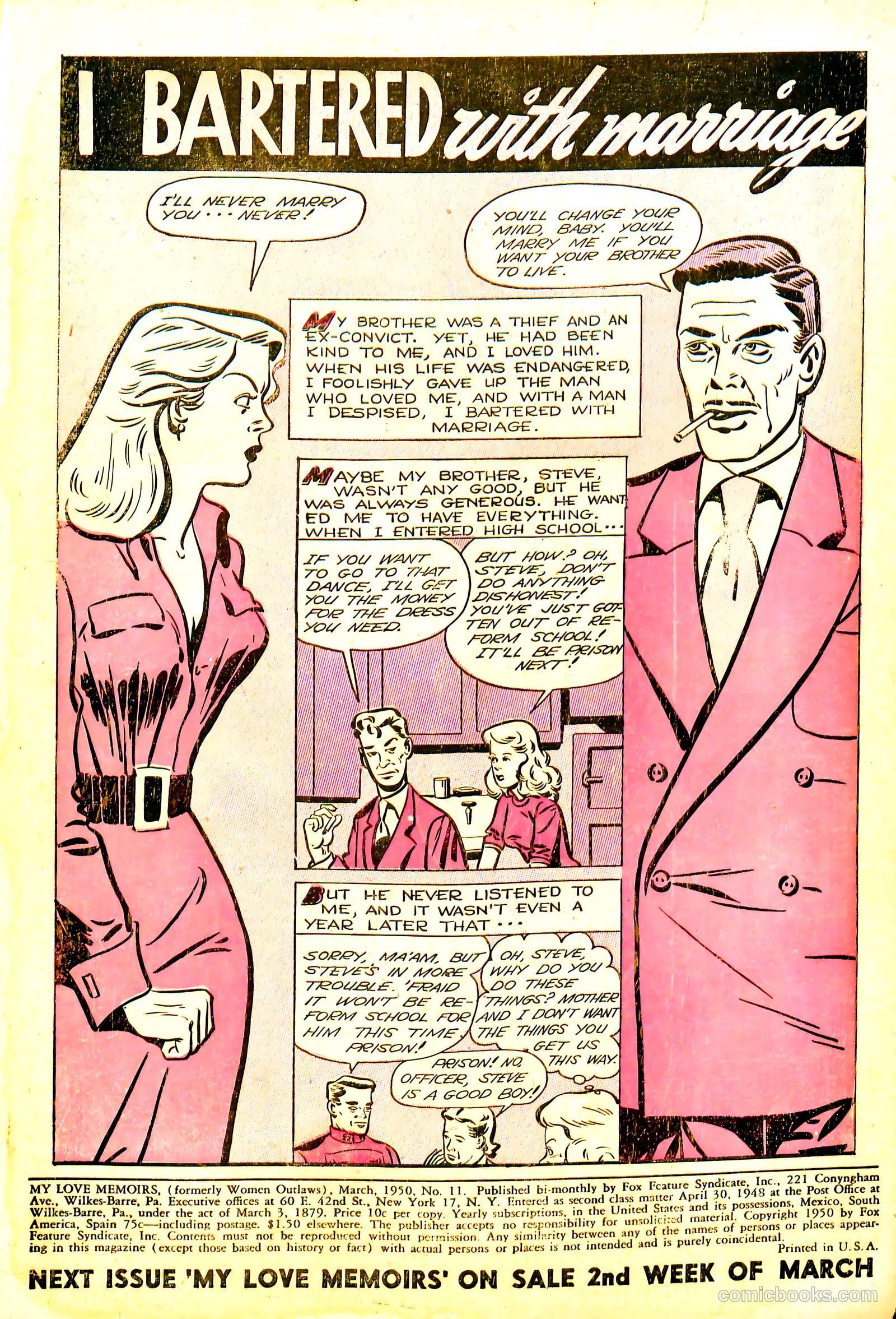 My Love Memoirs #11 (1950) — page 2 of 36
