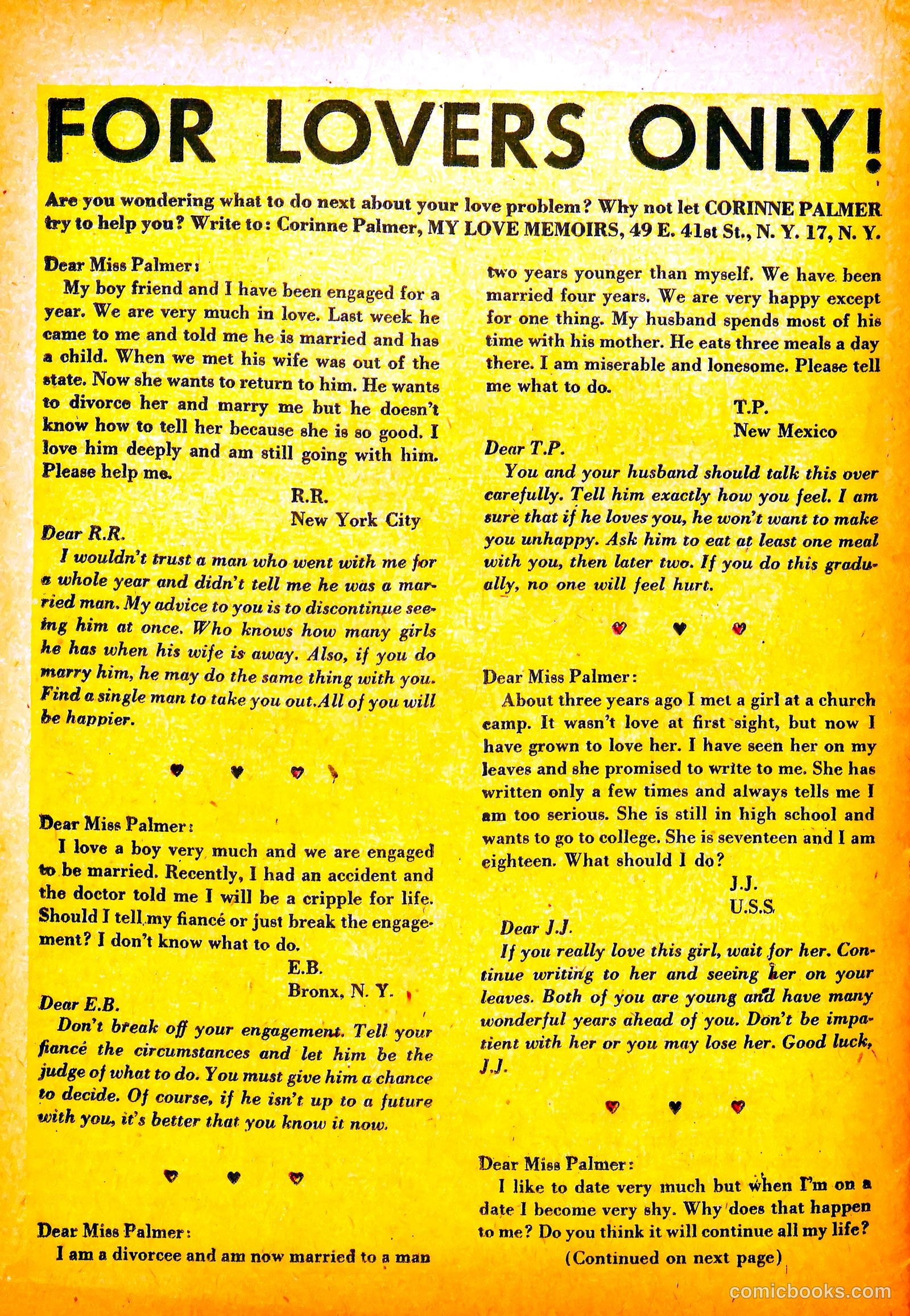 My Love Memoirs #11 (1950) — page 22 of 36