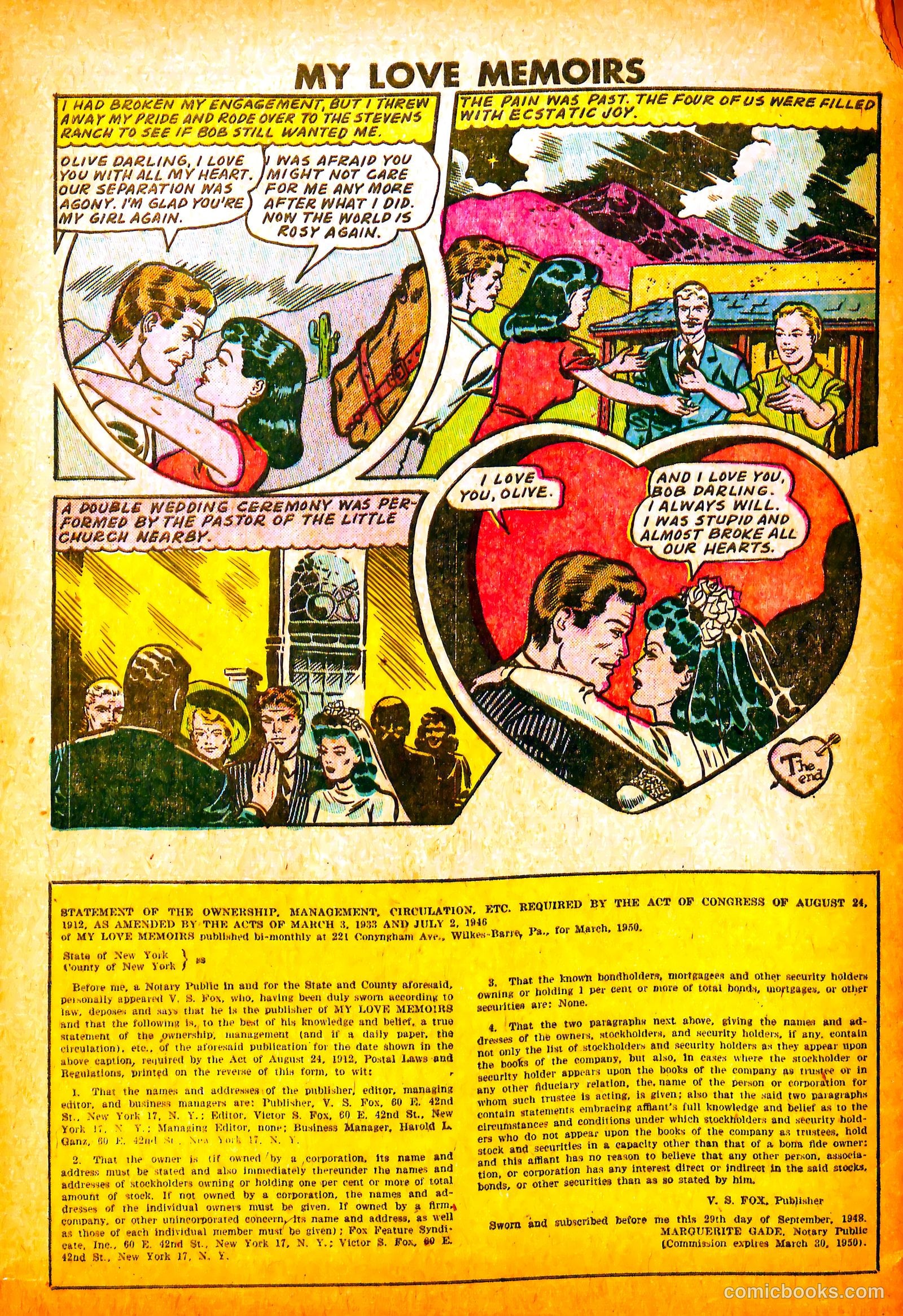 My Love Memoirs #11 (1950) — page 32 of 36