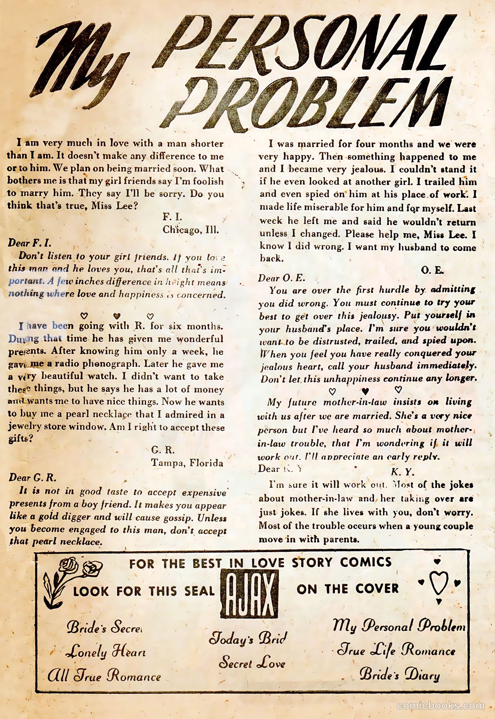 My Personal Problem #4 (1956) — page 27 of 36