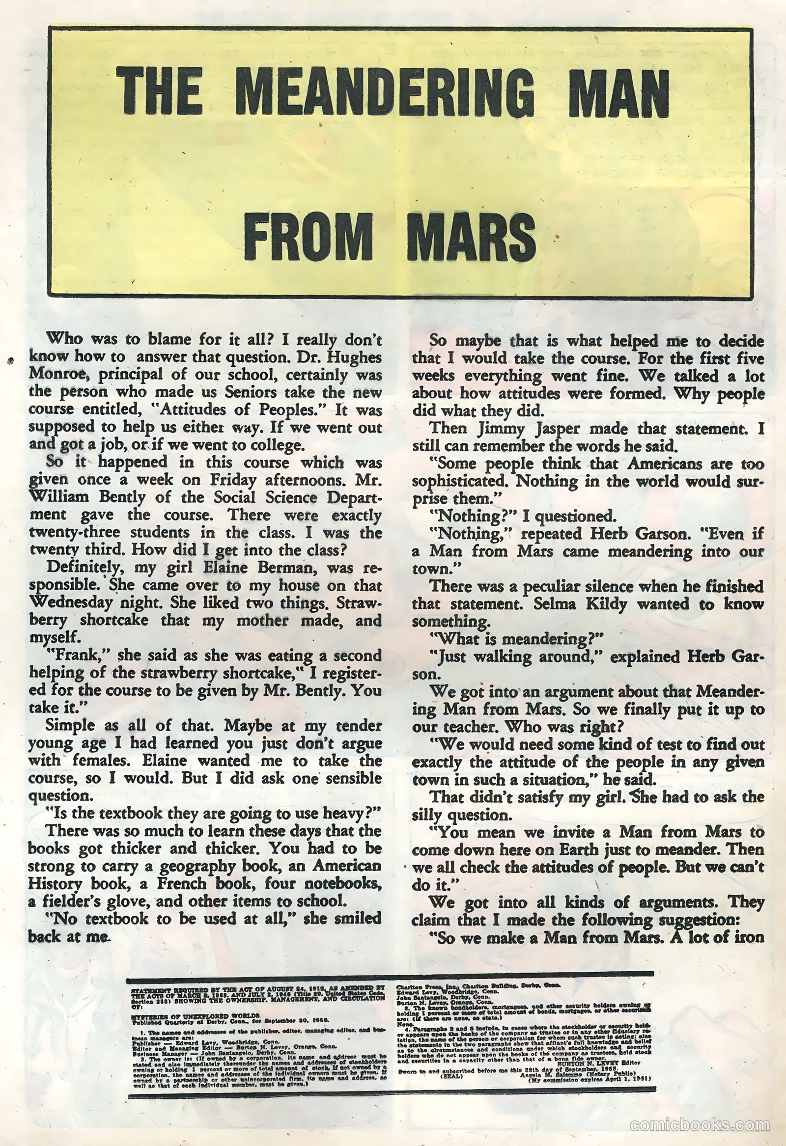Mysteries of Unexplored Worlds #13 (1959) — page 20 of 36
