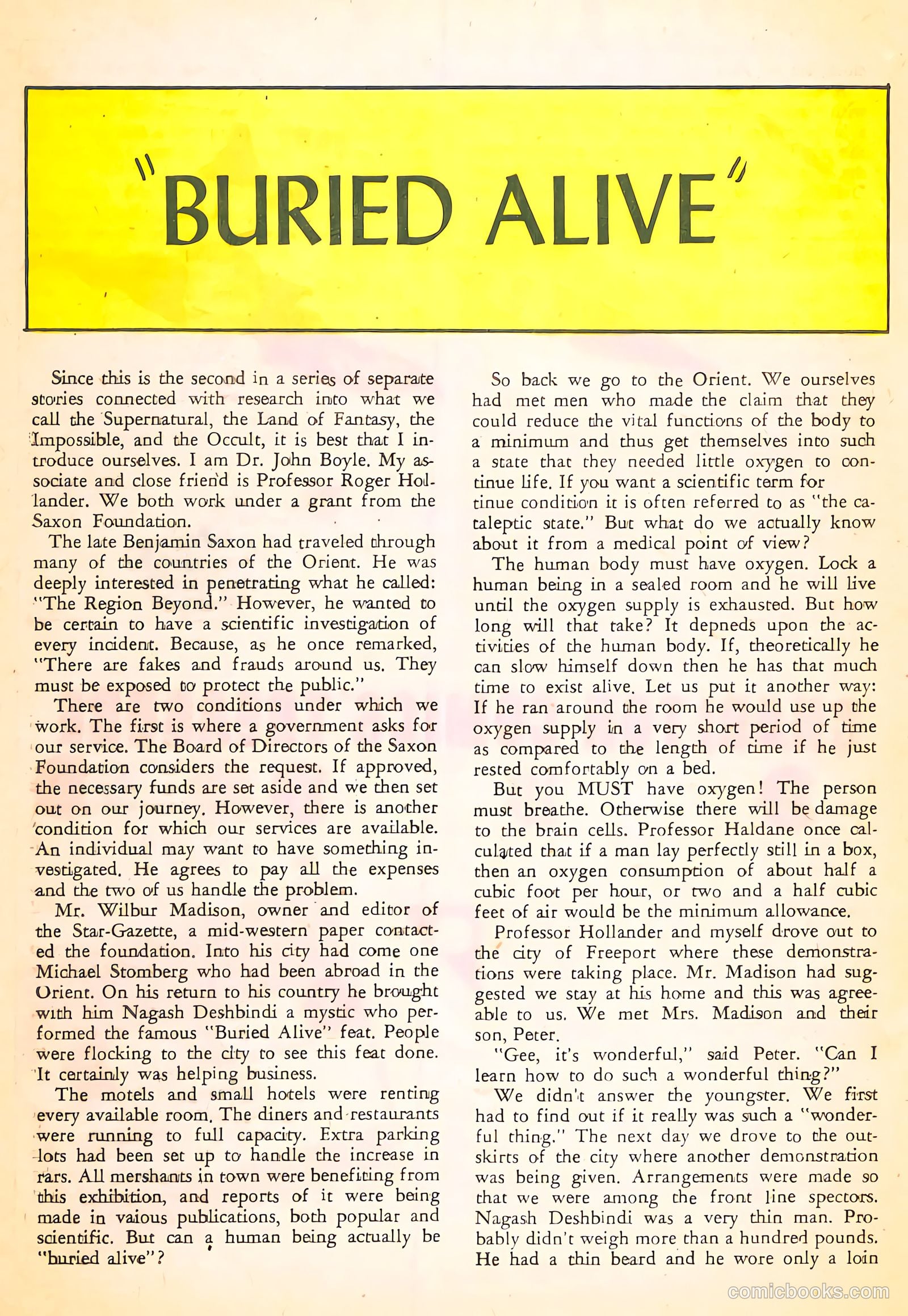 Mysteries of Unexplored Worlds #28 (1962) — page 20 of 36