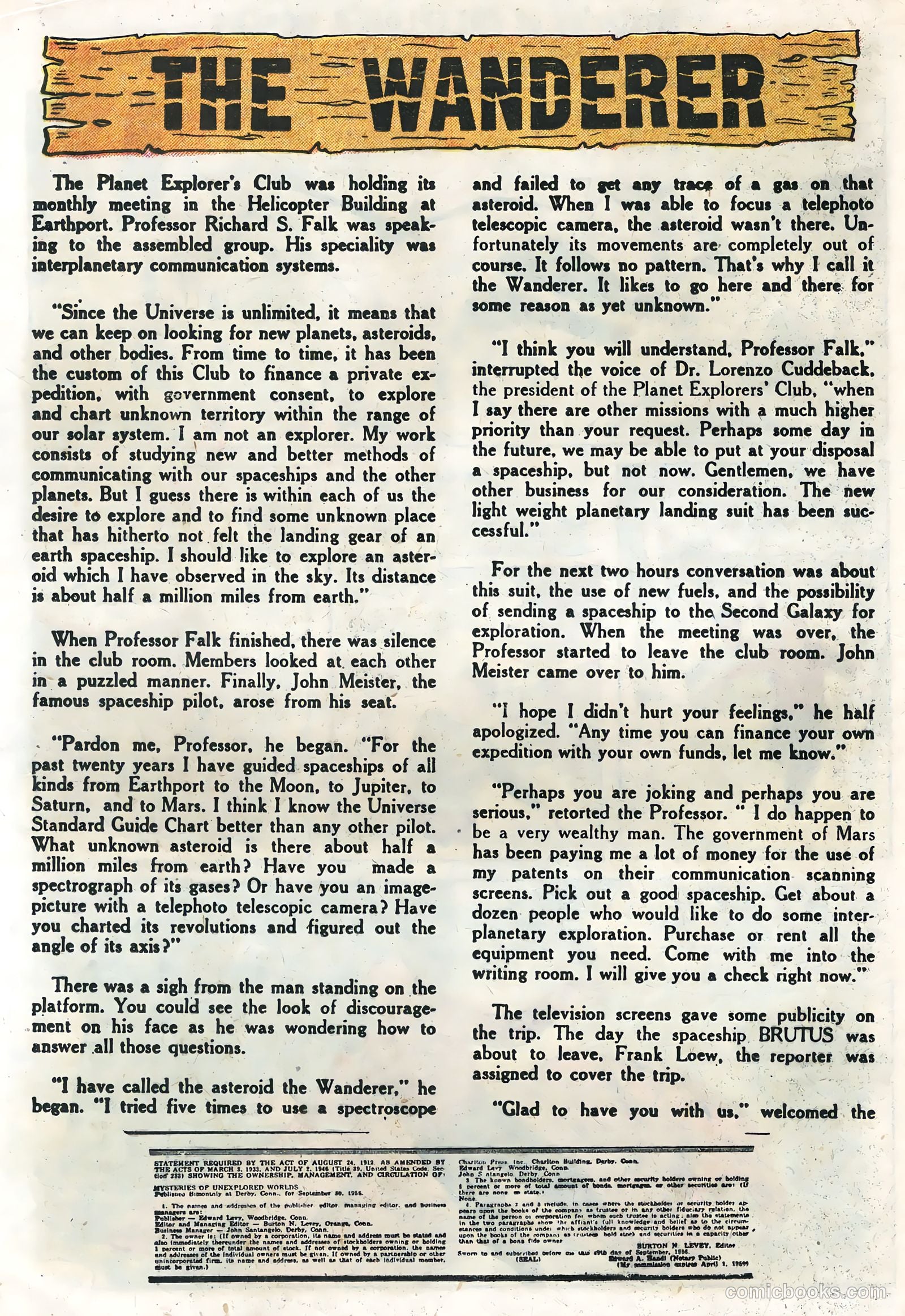 Mysteries of Unexplored Worlds #4 (1957) — page 20 of 36