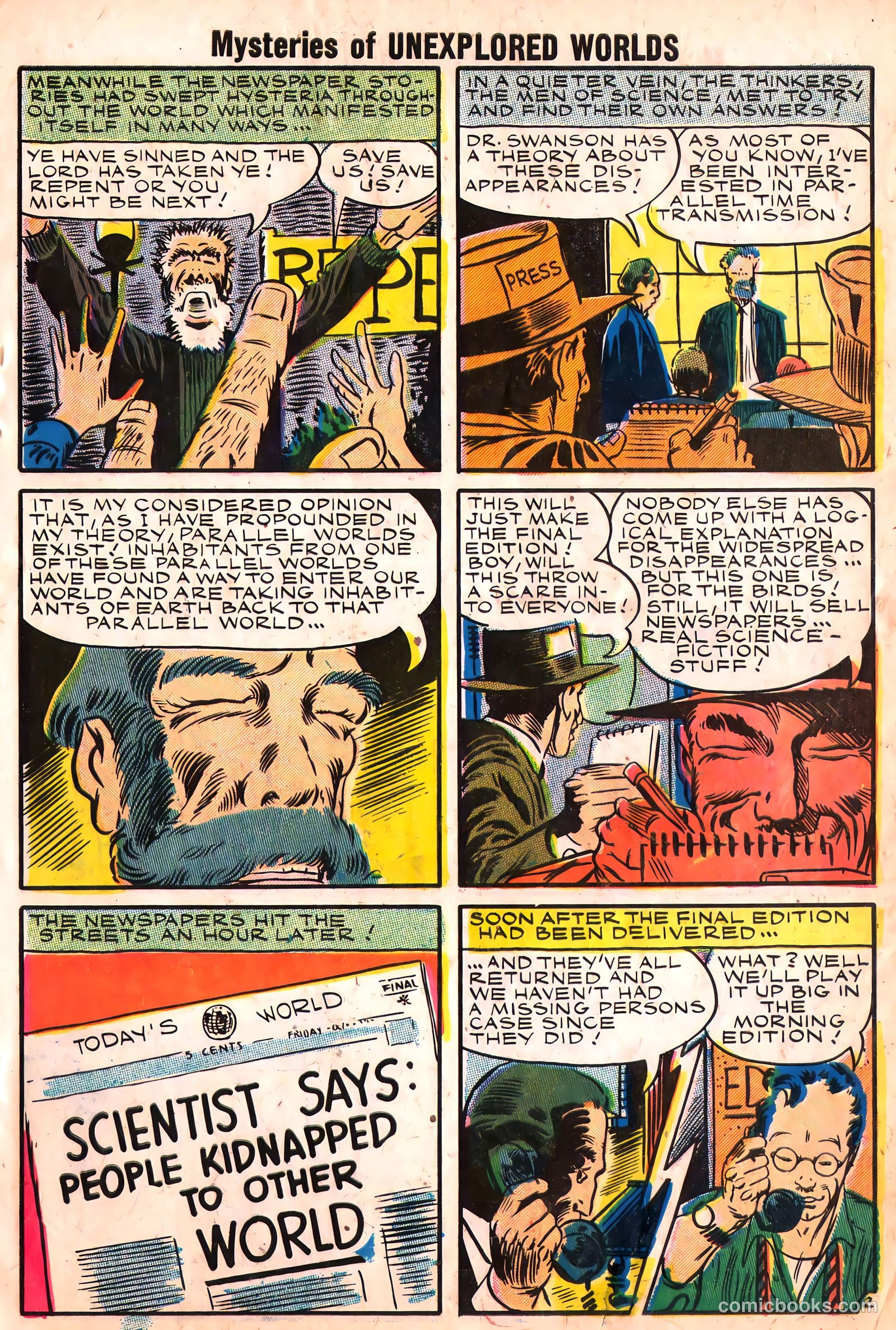 Mysteries of Unexplored Worlds #7 (1958) — page 55 of 68