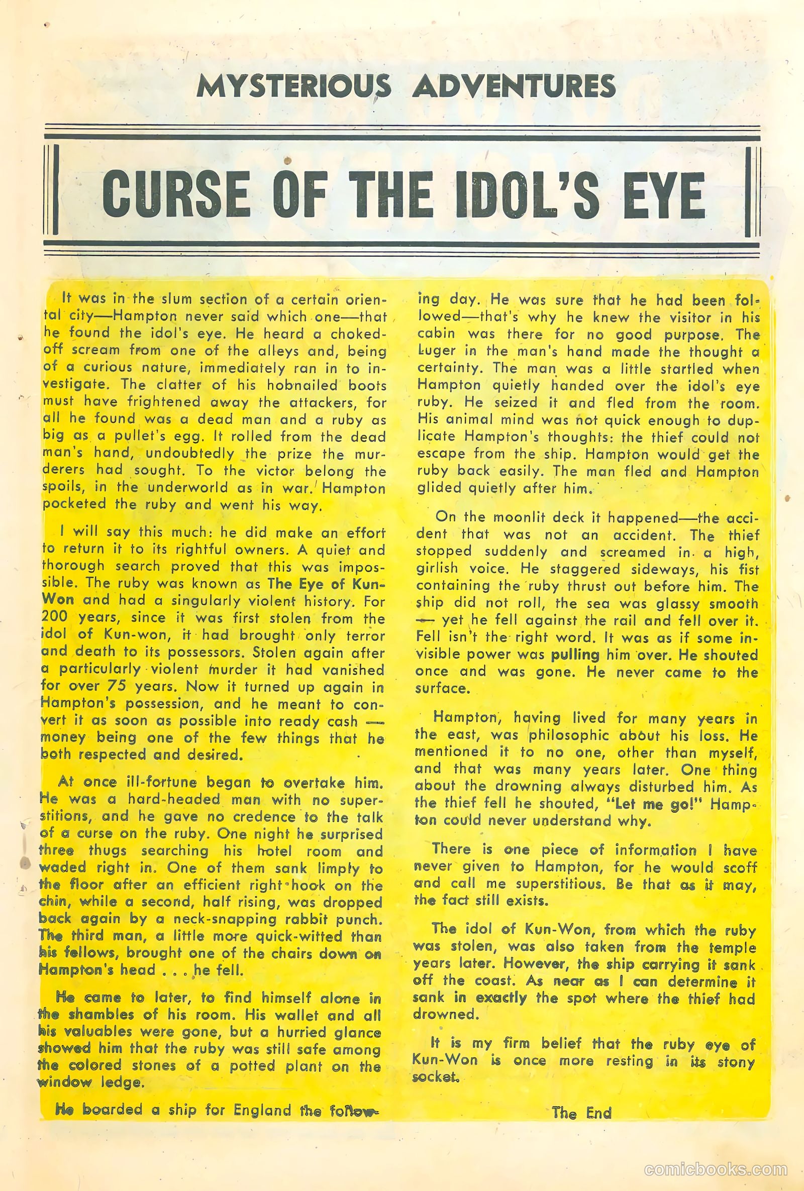 Mysterious Adventures #23 (1954) — page 27 of 36