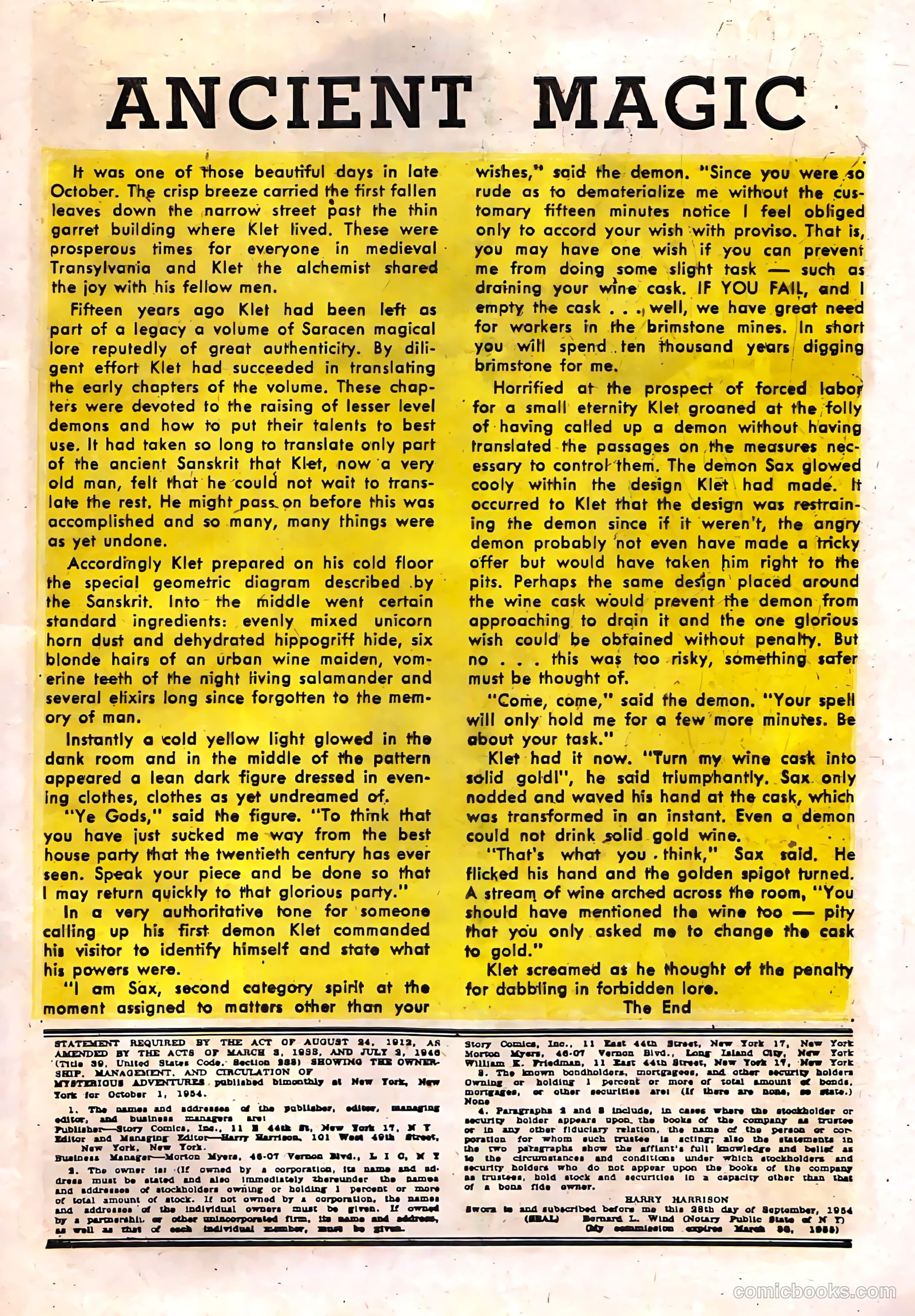 Mysterious Adventures #24 (1955) — page 27 of 36