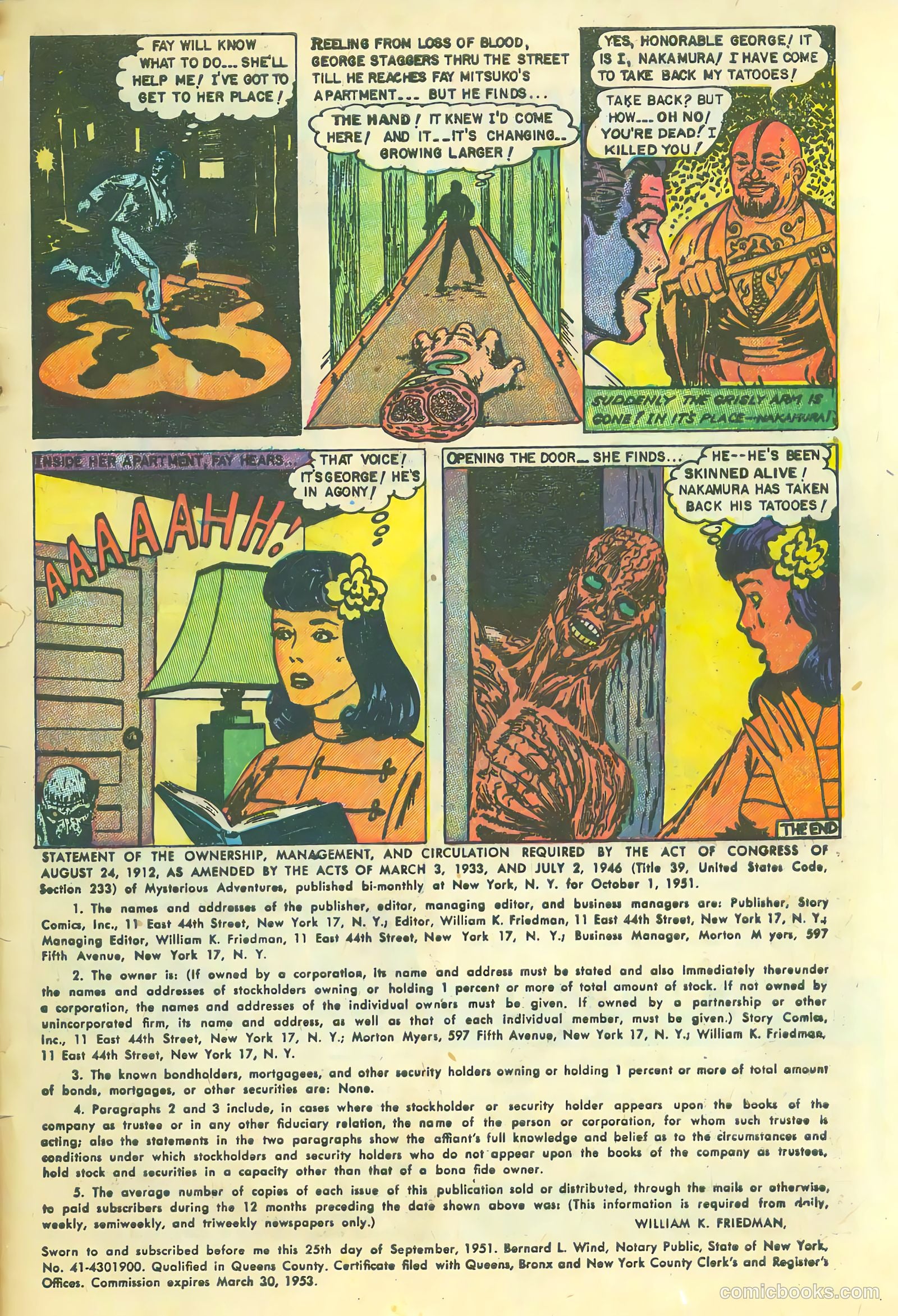 Mysterious Adventures #7 (1952) — page 33 of 36