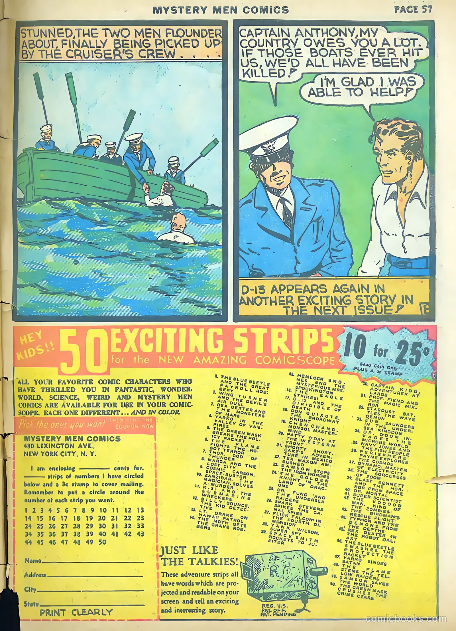 Mystery Men Comics #12 (1940) — page 59 of 68