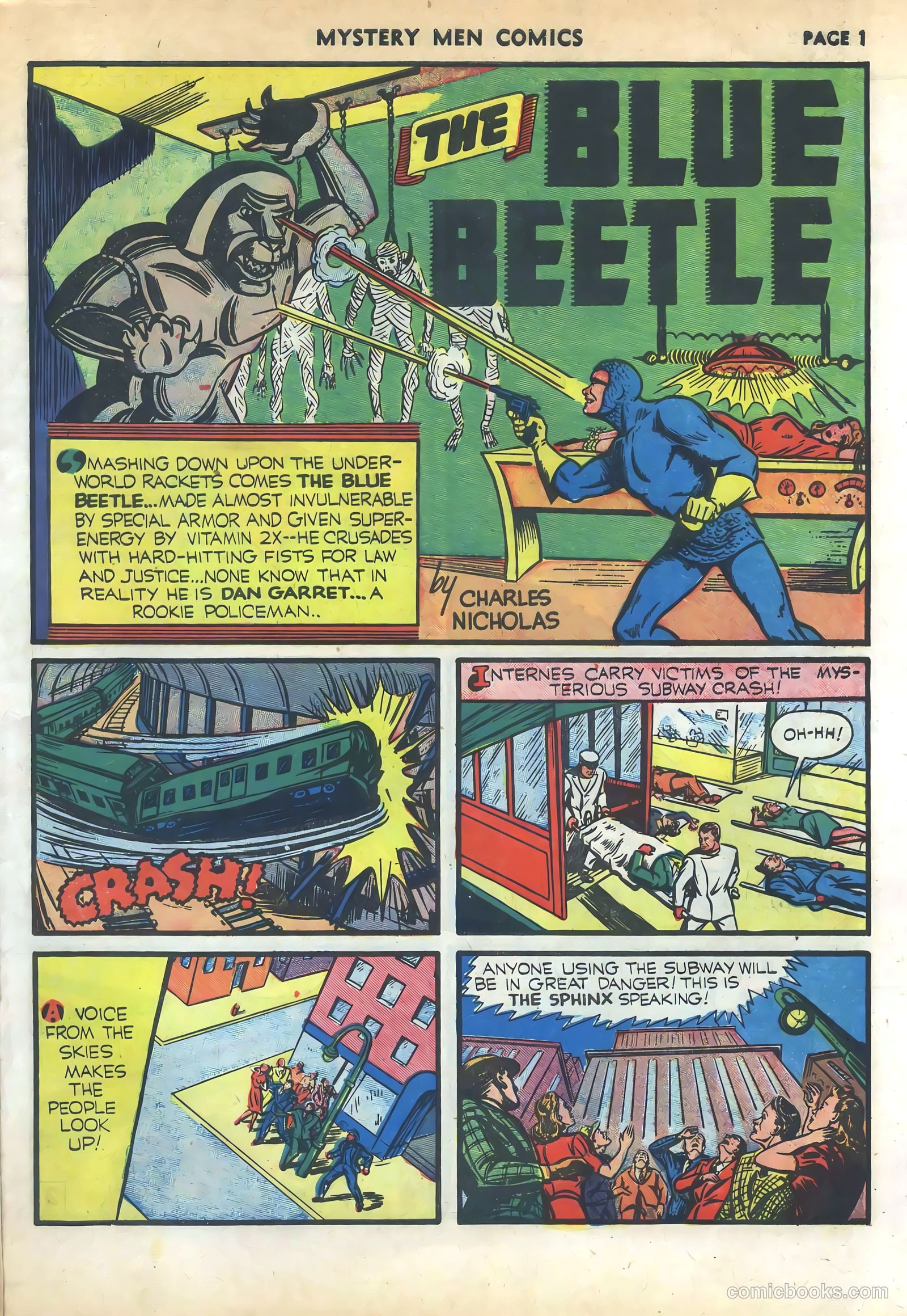 Mystery Men Comics #18 (1940) — page 3 of 68