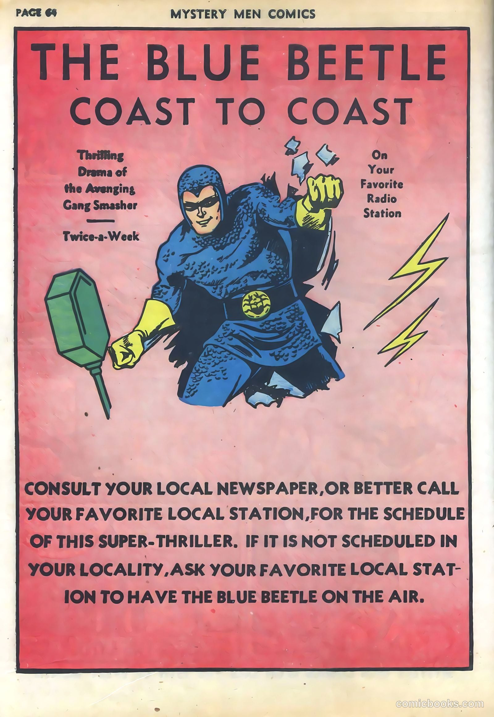 Mystery Men Comics #18 (1940) — page 66 of 68