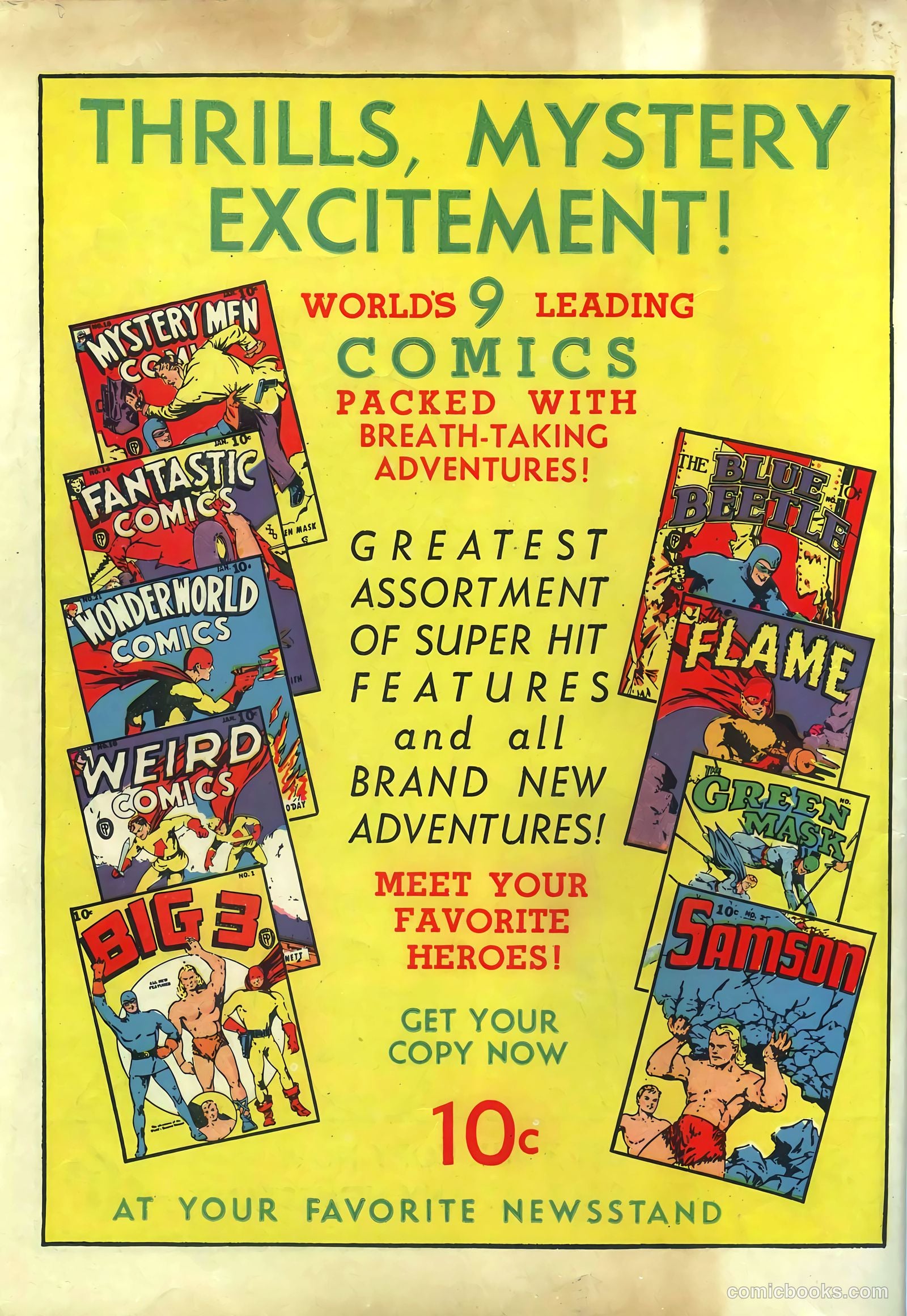 Mystery Men Comics #18 (1940) — page 68 of 68