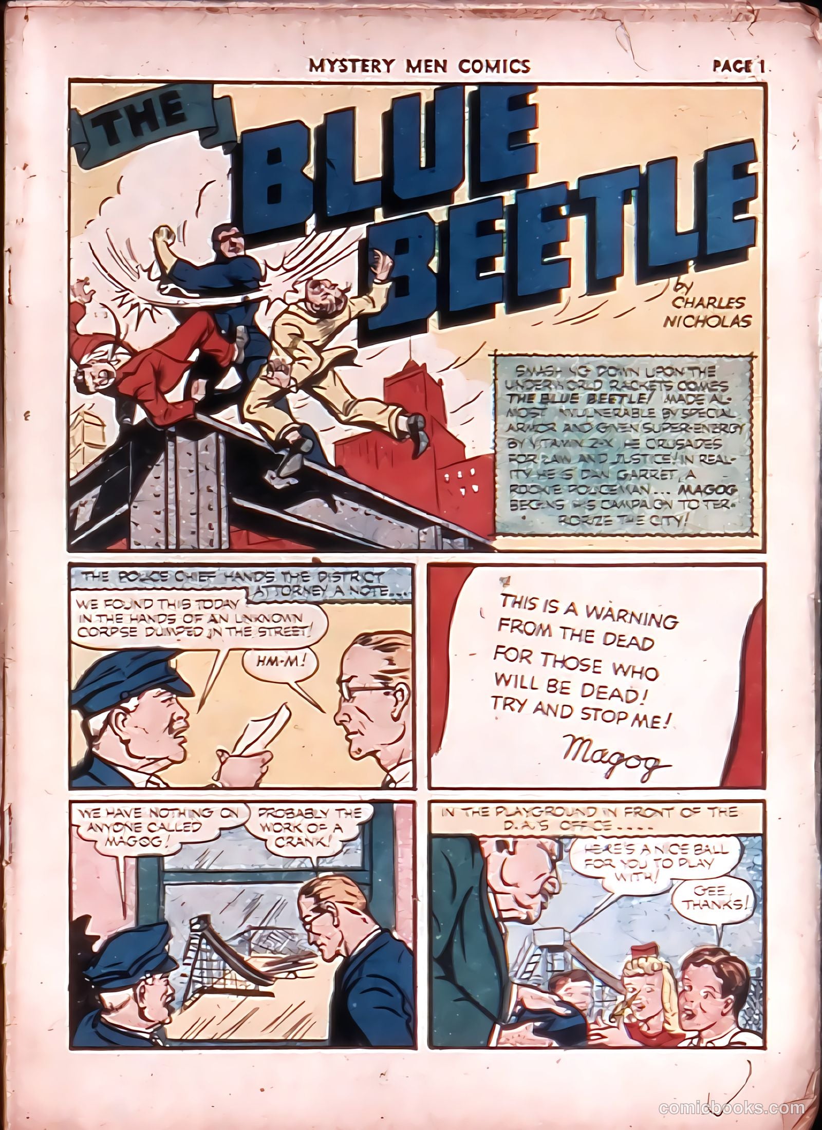 Mystery Men Comics #22 (1941) — page 3 of 67