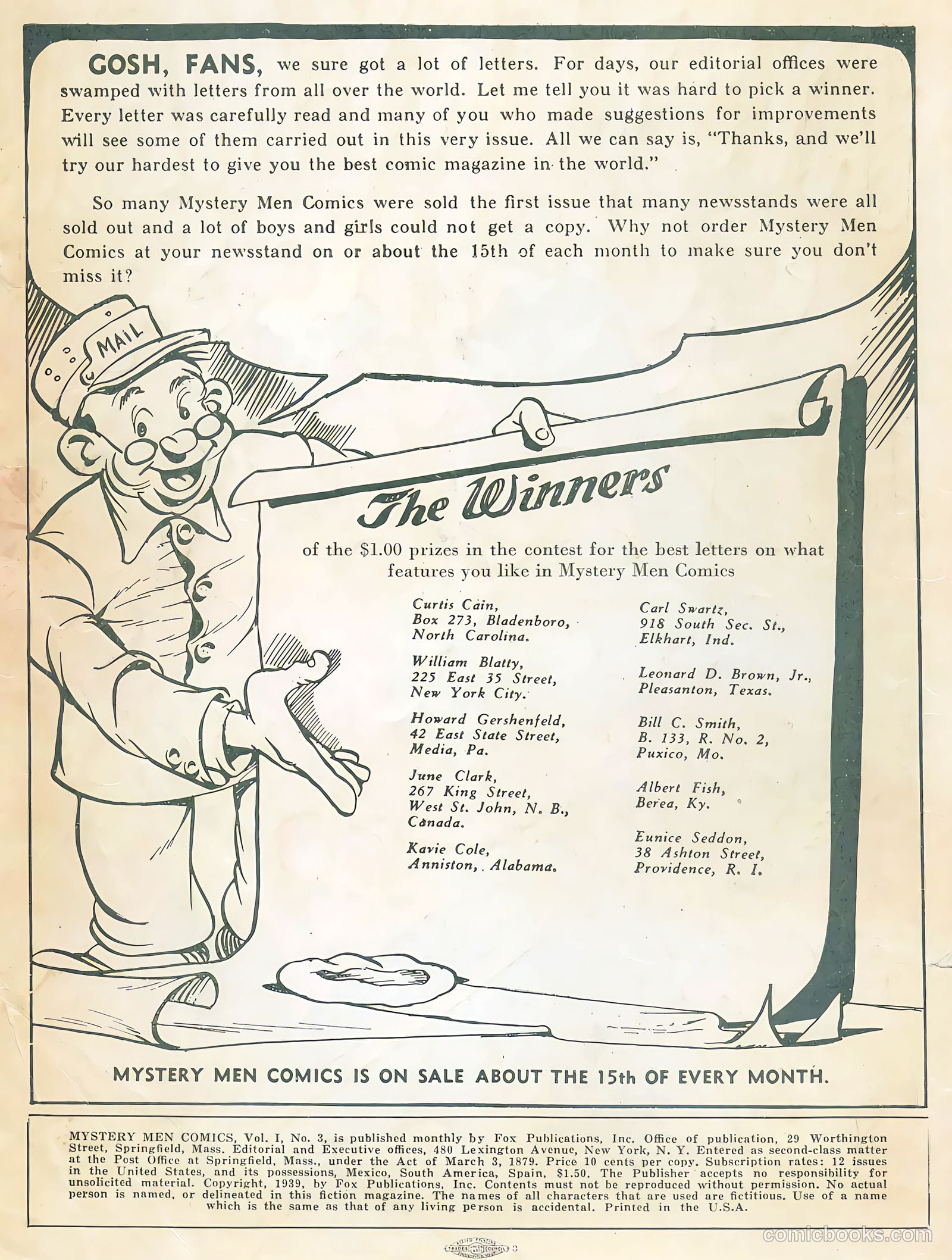 Mystery Men Comics #3 (1939) — page 3 of 69