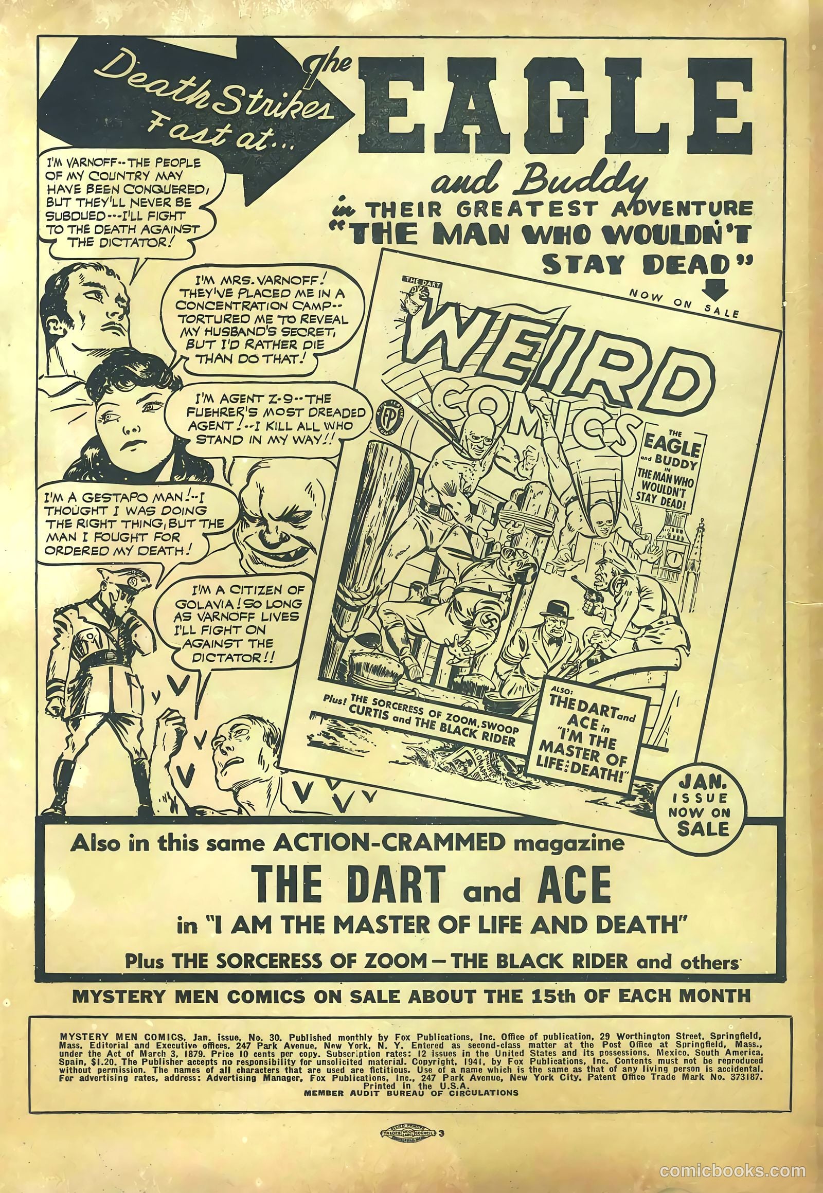 Mystery Men Comics #30 (1941) — page 2 of 68