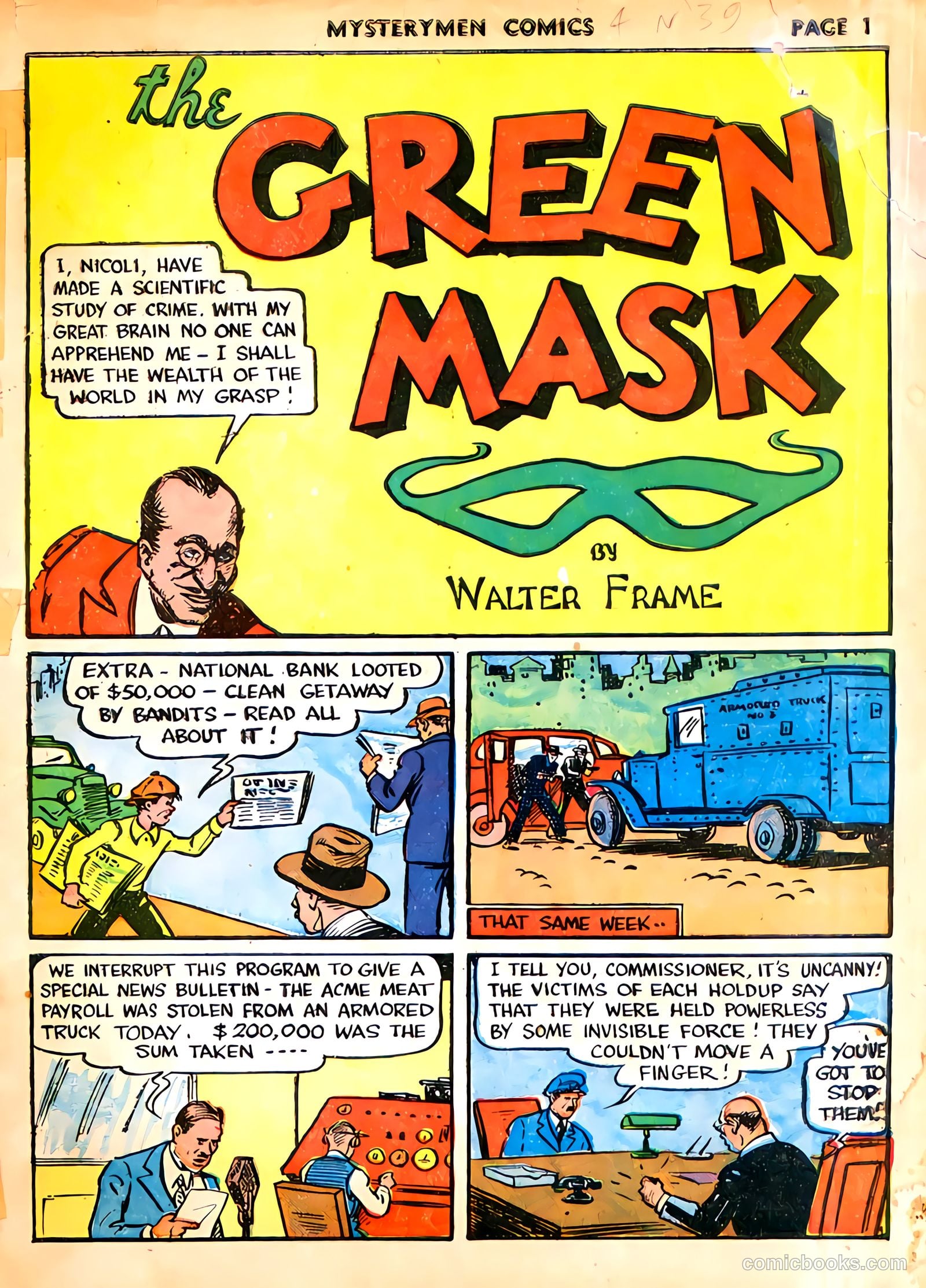 Mystery Men Comics #4 (1939) — page 3 of 68