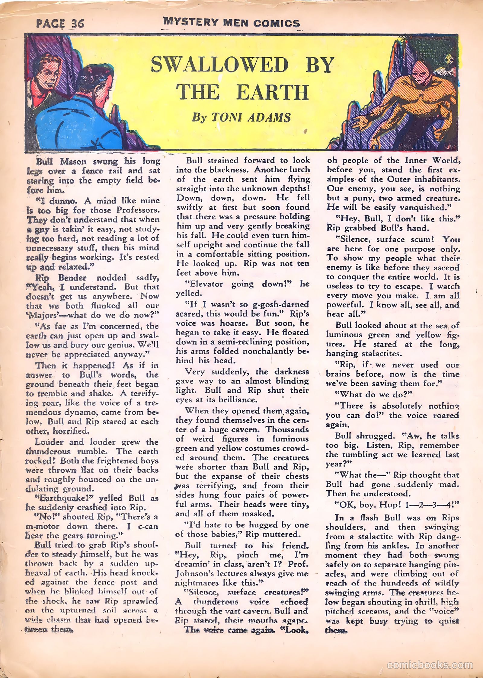 Mystery Men Comics #7 (1940) — page 38 of 68
