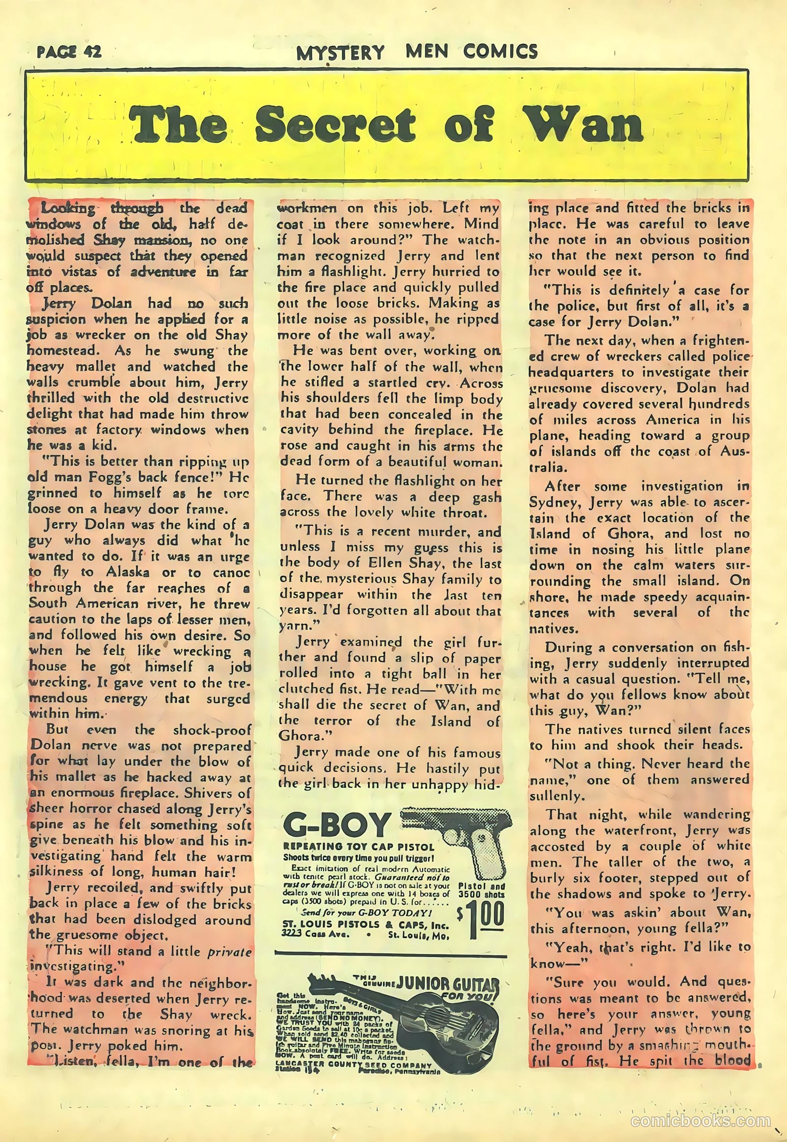 Mystery Men Comics #9 (1940) — page 44 of 68