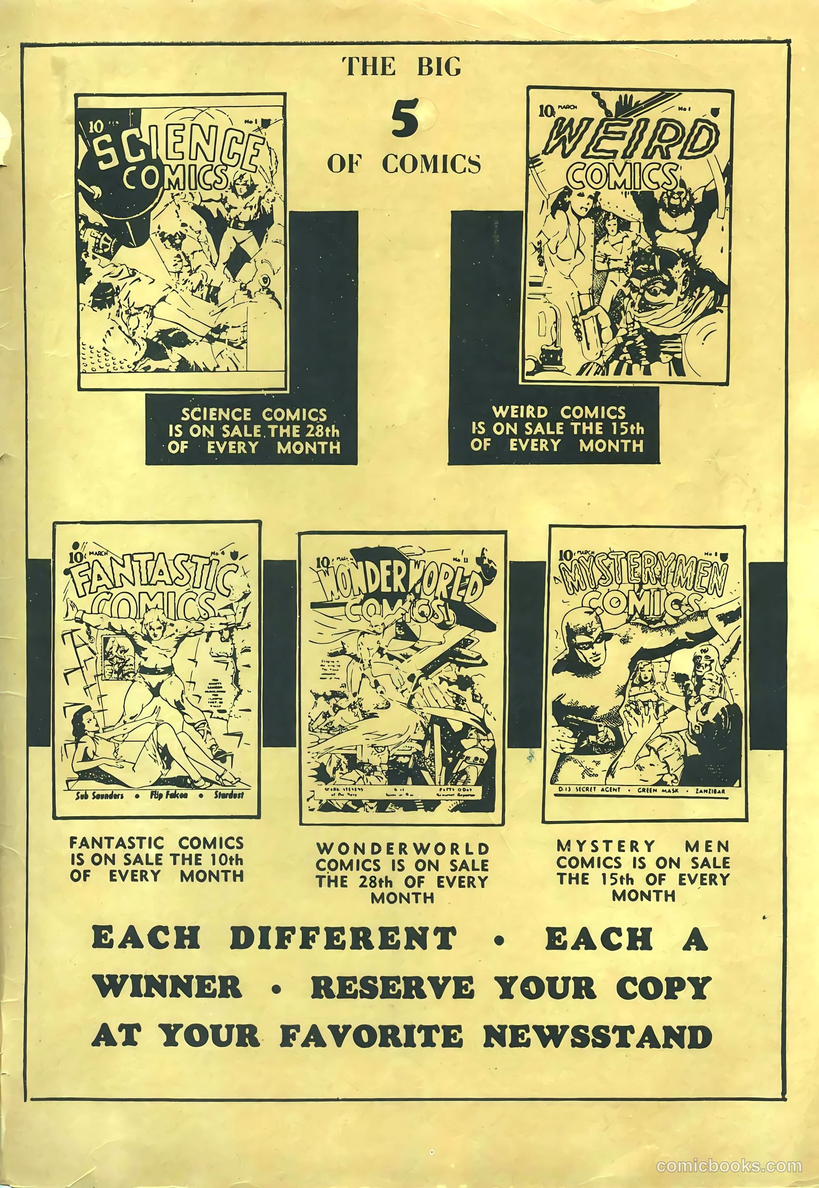 Mystery Men Comics #9 (1940) — page 67 of 68